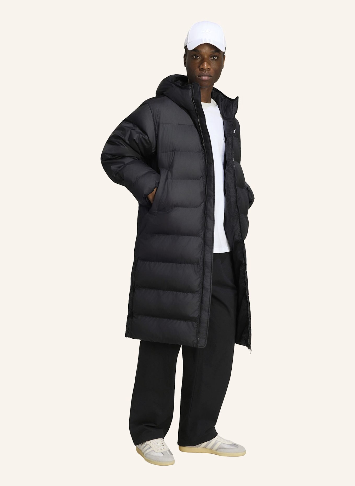 adidas Originals REGENJACKE, LANG: SCHWARZ