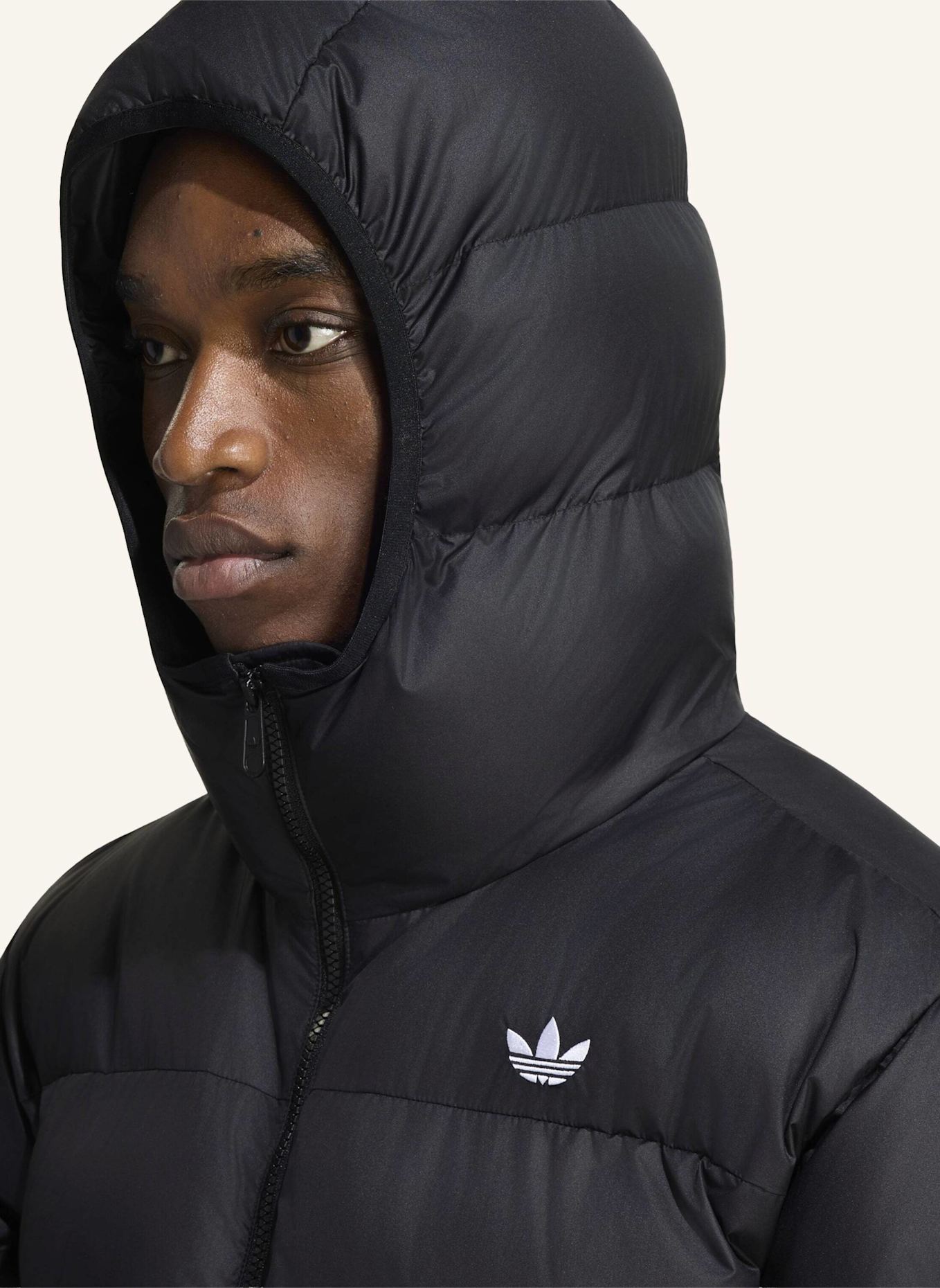 adidas Originals REGENJACKE, LANG: SCHWARZ