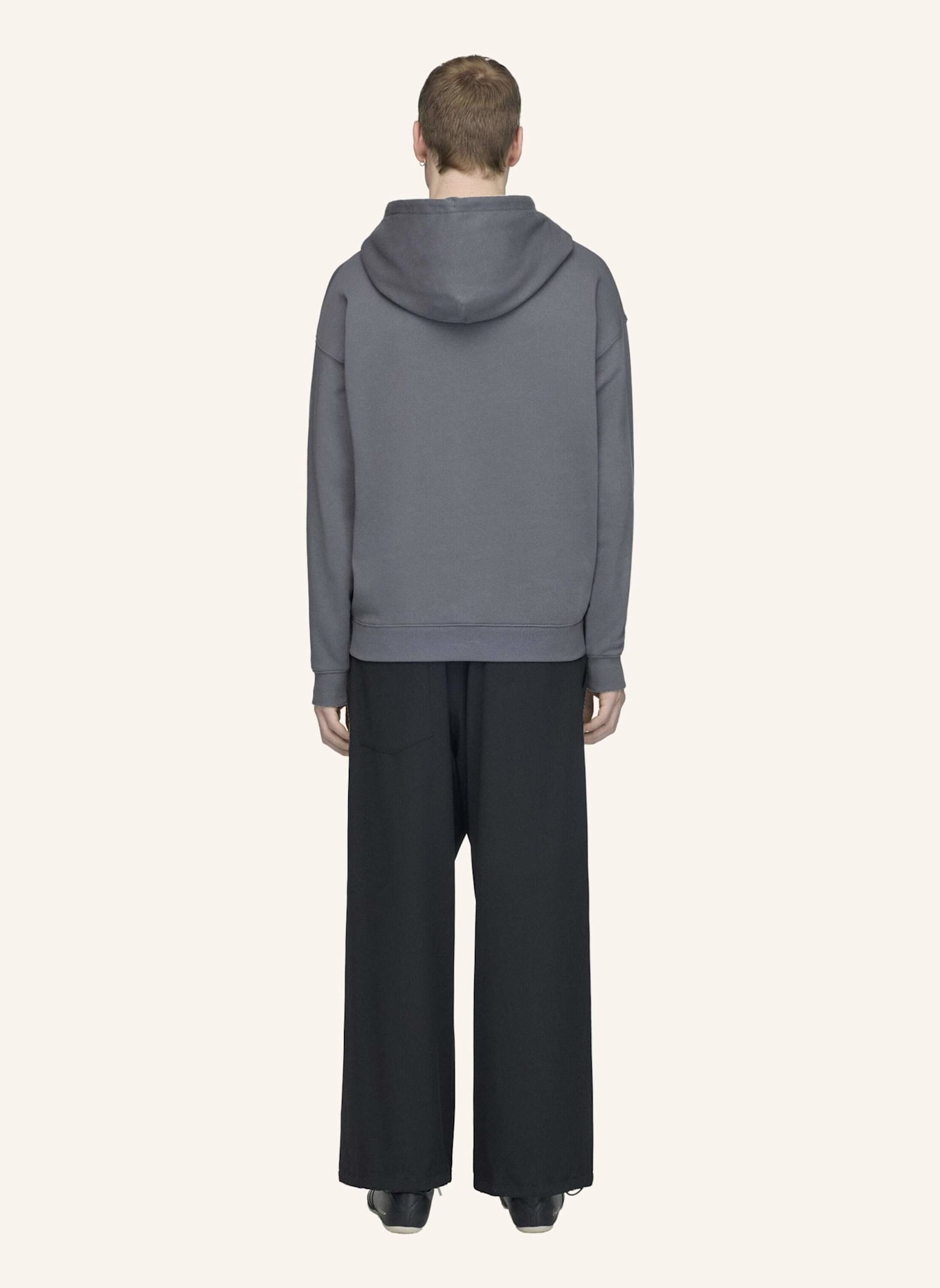 Y-3 Y-3 LIQUID LOGO KAPUZENJACKE, FRENCH TERRY: GRAU