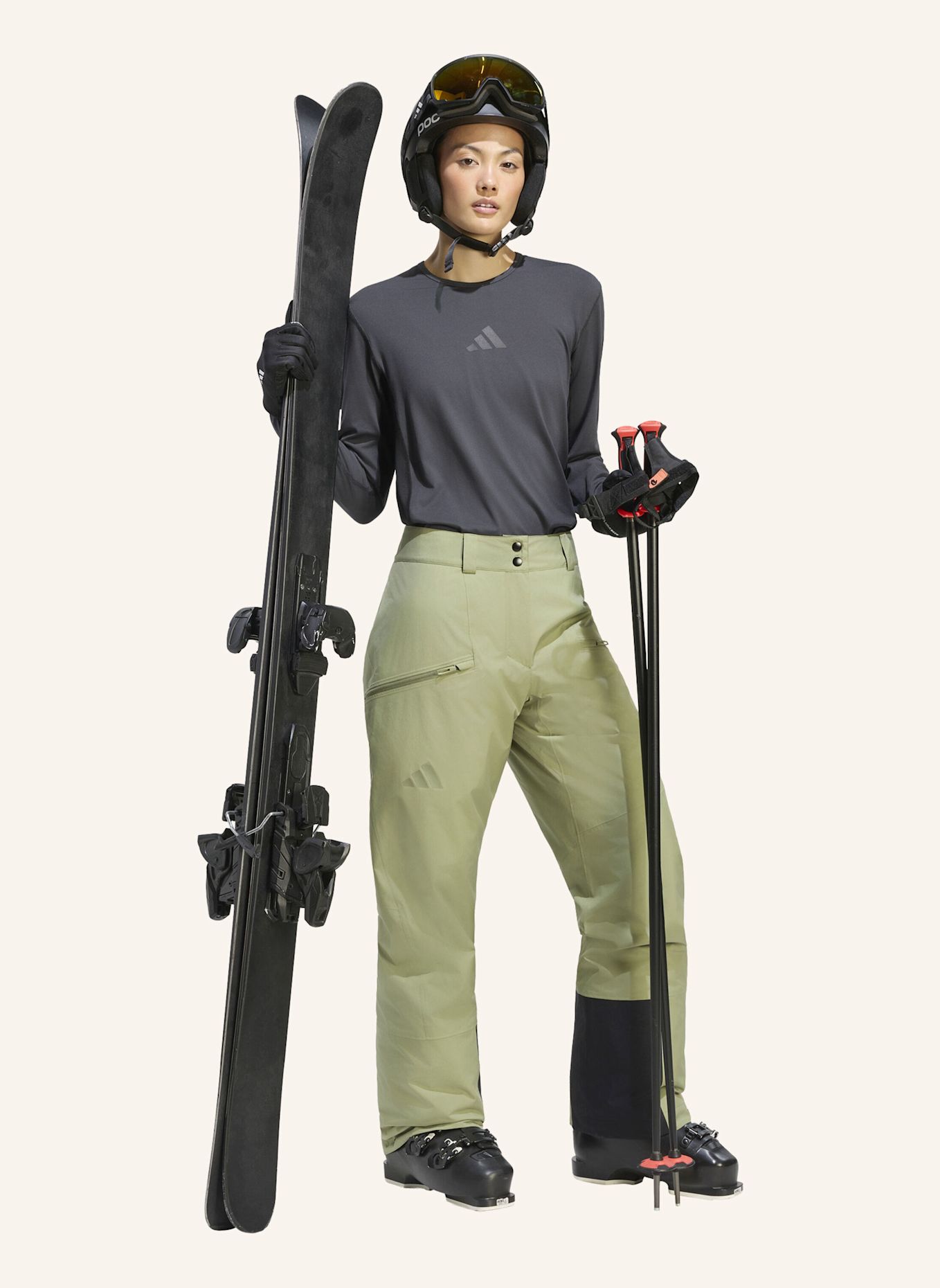 adidas TERREX TERREX MULTI HOSE, 2-LAGIG, CLIMAPROOF, ISOLIERT: GRÜN