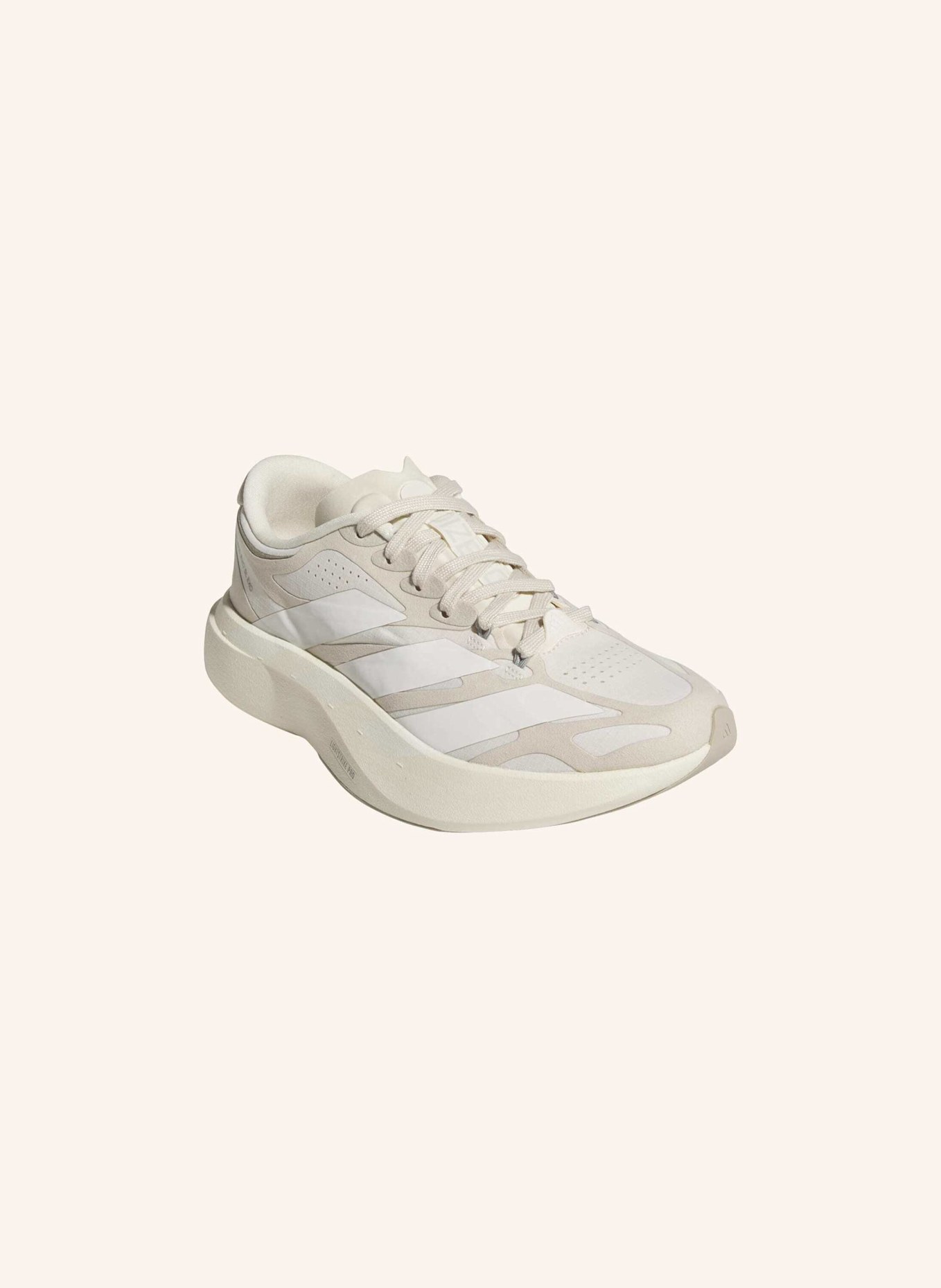 adidas ADIZERO EVO SL EXO SUEDE LIGHTSTRIKEPRO LAUFSCHUHE: WEISS/ BEIGE