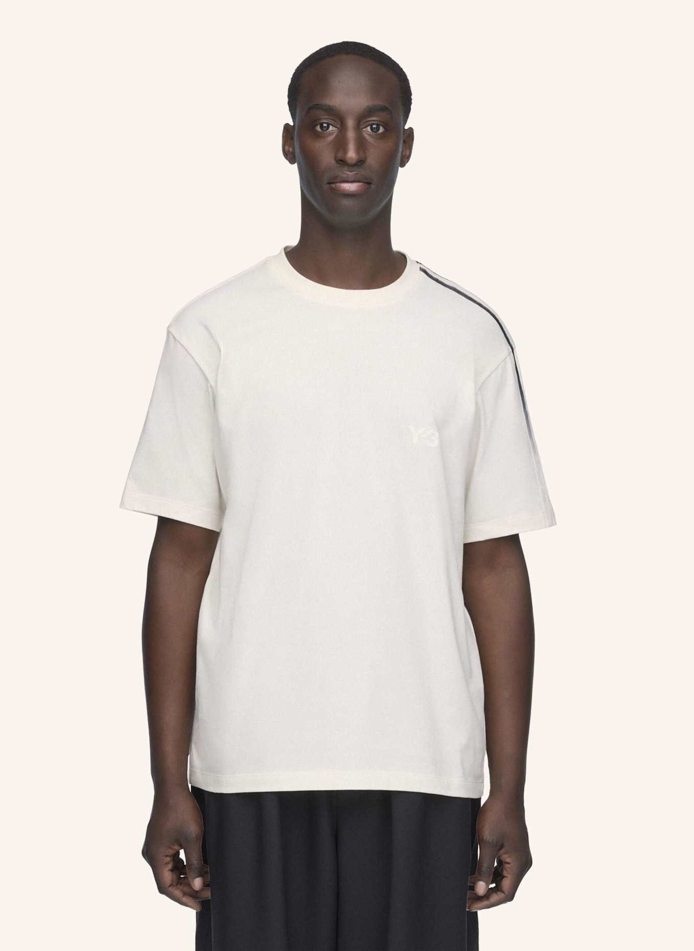 Y-3 Y-3 T-SHIRT, STREIFEN MIT FARBVERLAUF: WEISS
