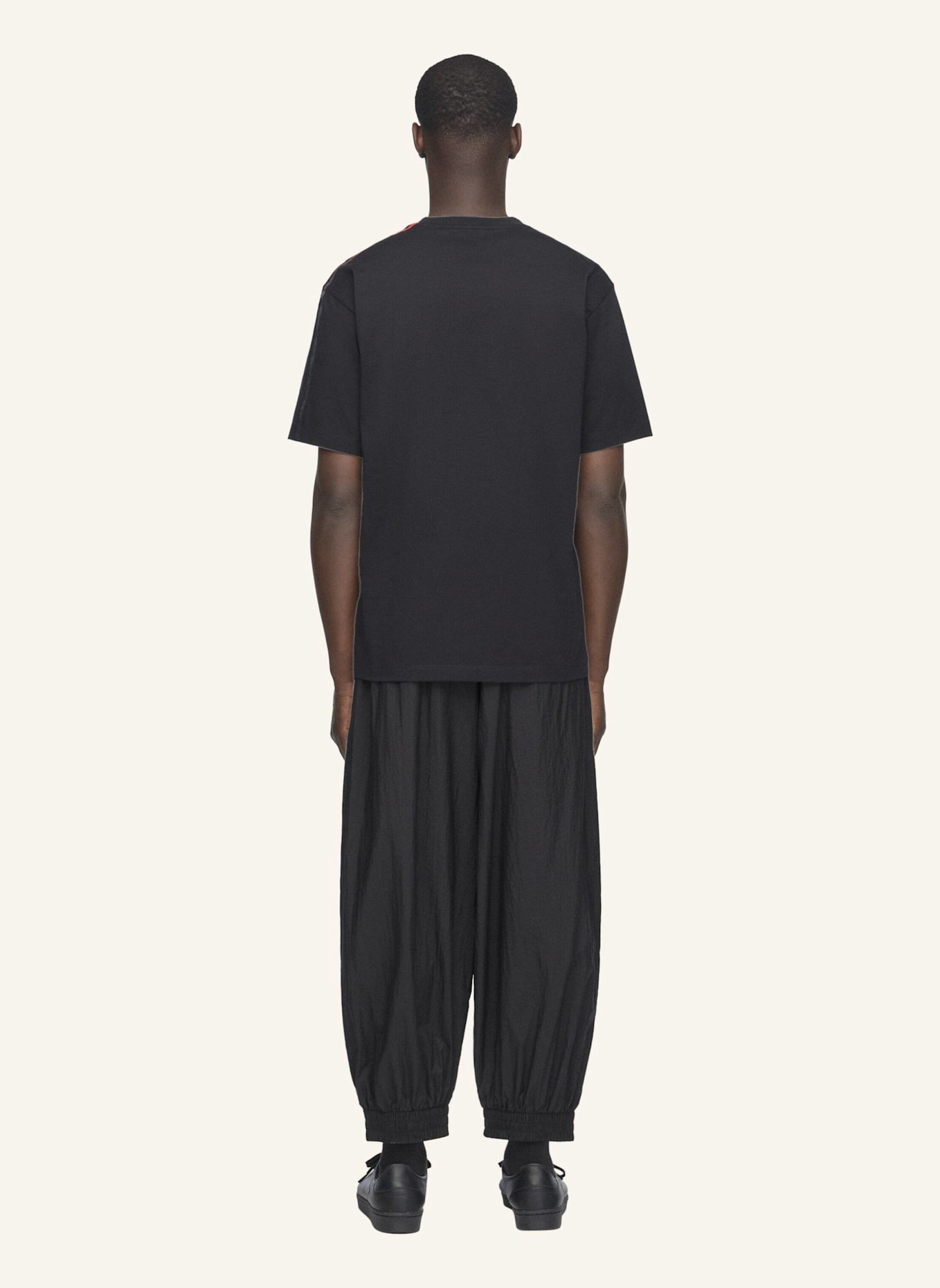 Y-3 Y-3 T-SHIRT, STREIFEN MIT FARBVERLAUF: SCHWARZ