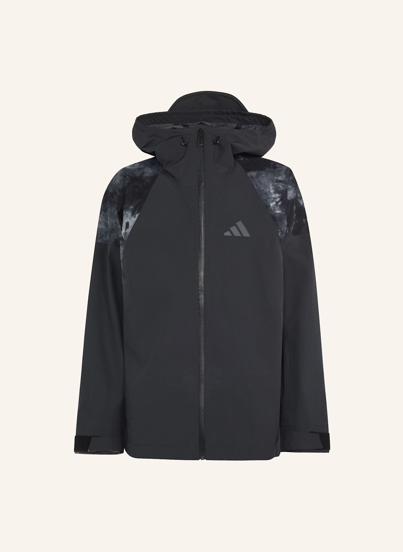 adidas TERREX TERREX XPERIOR HYBRID JACKE, SPRÜHGEFÄRBT, PRIMEKNIT, CLIMAPROOF+: SCHWARZ