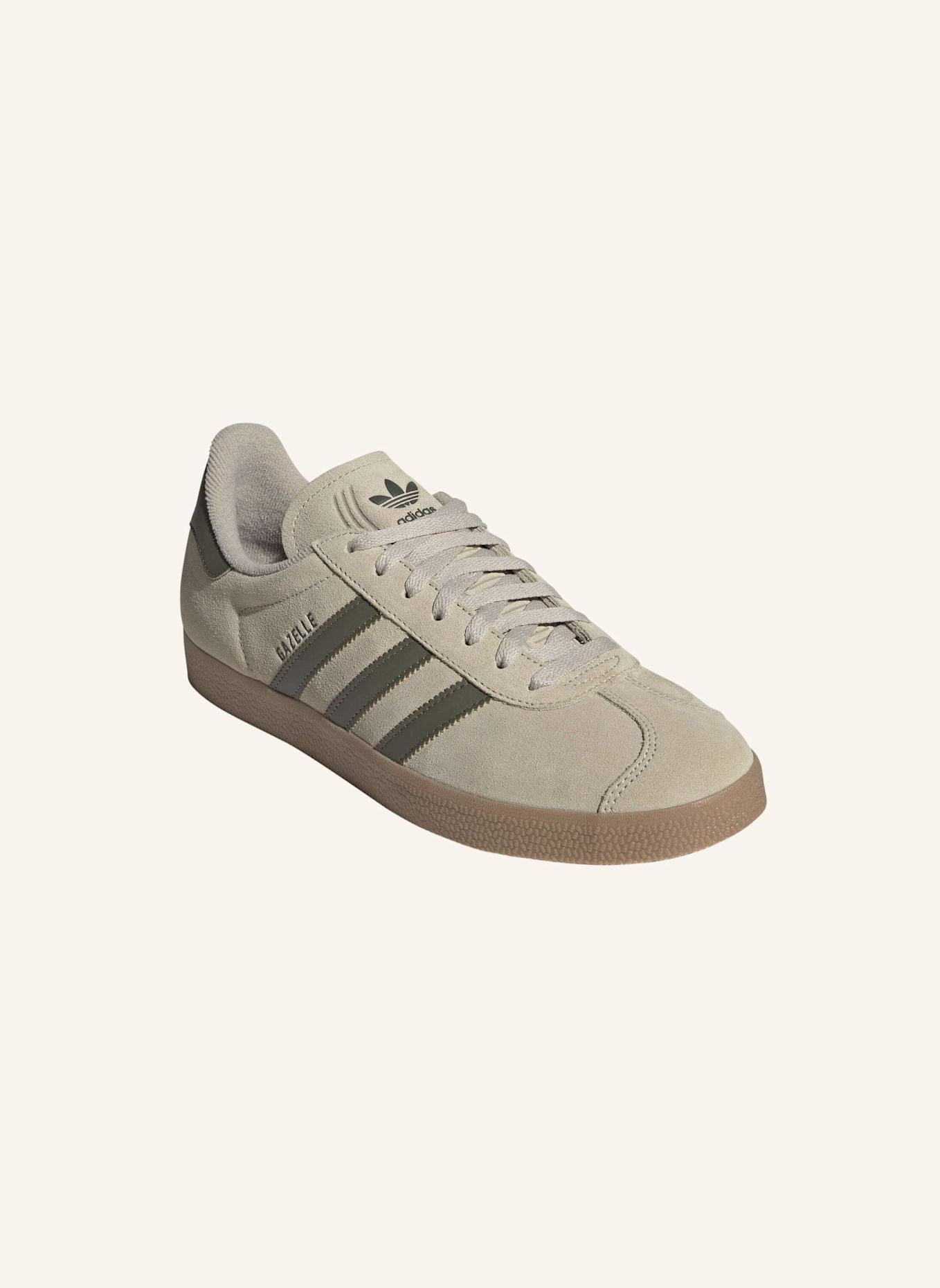 adidas Originals GAZELLE SCHUH: BEIGE/ GRÜN