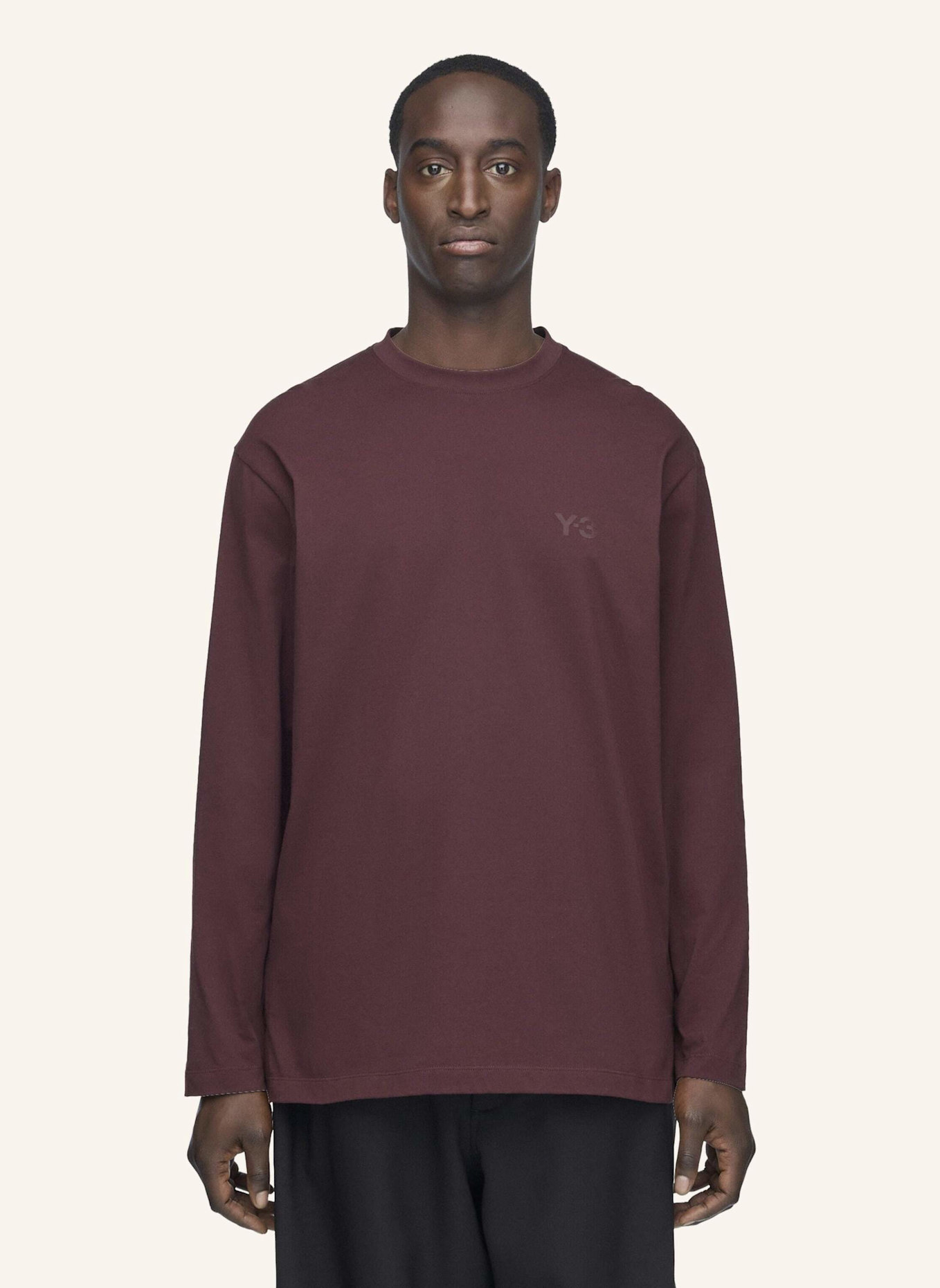 Y-3 Y-3 LOGO LANGARMSHIRT: ROT