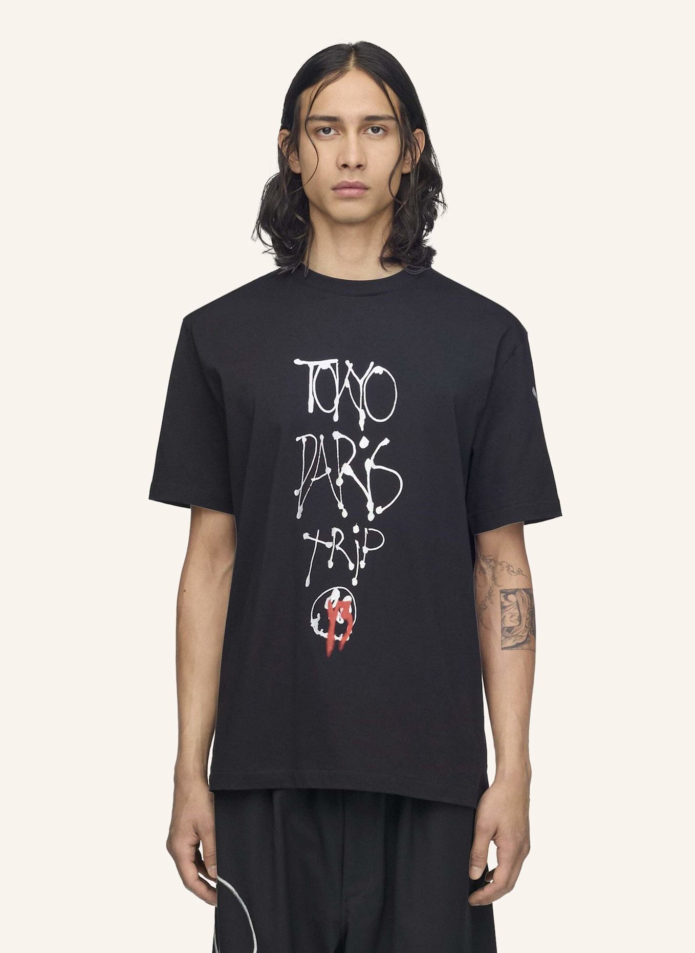 Y-3 Y-3 CHITO CITY GRAPHIC T-SHIRT, KURZÄRMELIG: SCHWARZ