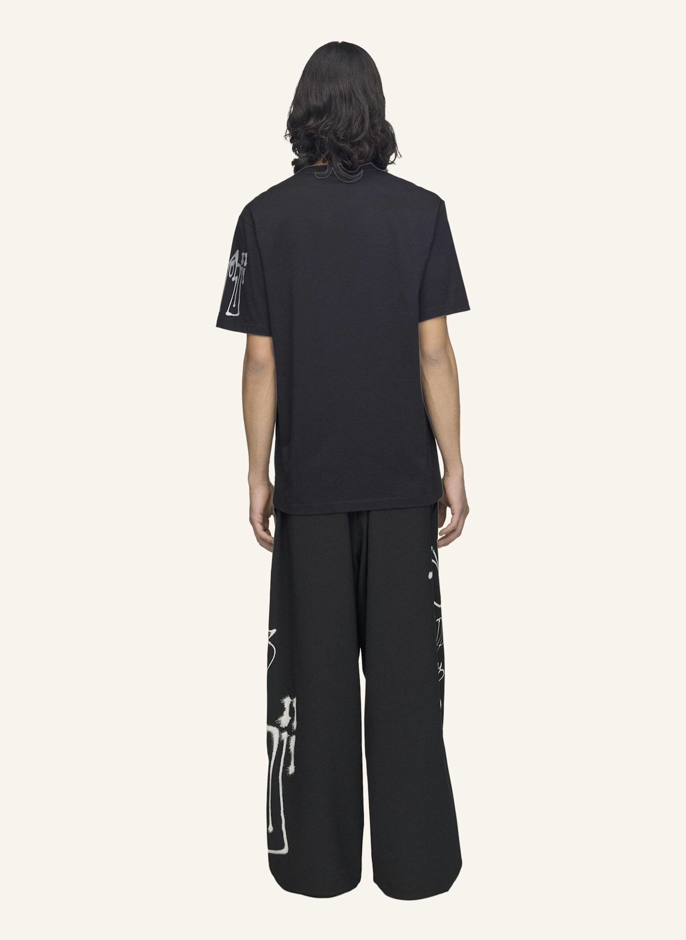 Y-3 Y-3 CHITO CITY GRAPHIC T-SHIRT, KURZÄRMELIG: SCHWARZ
