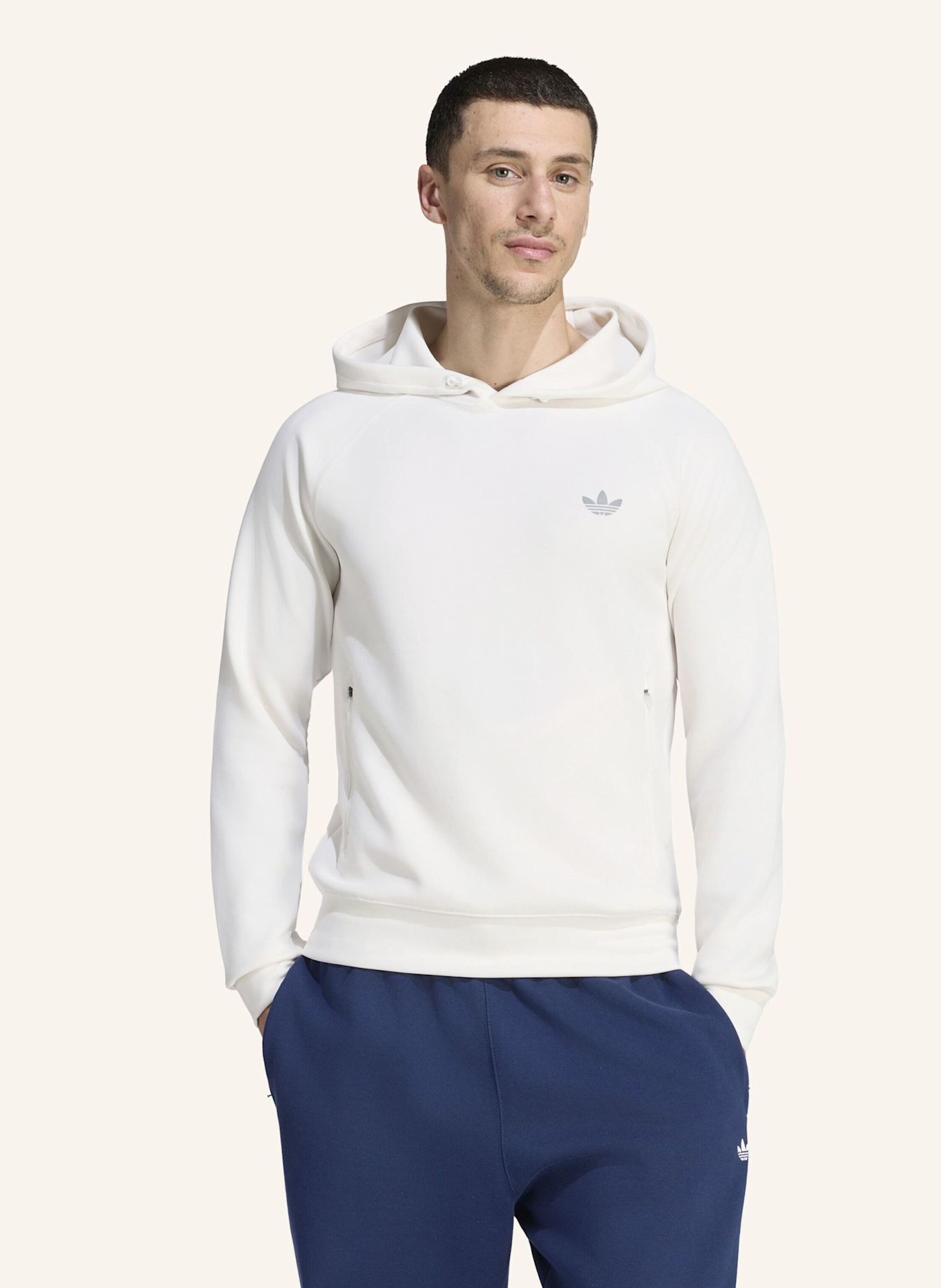 adidas Originals TREFOIL ESSENTIALS SPACER HOODIE: WEISS