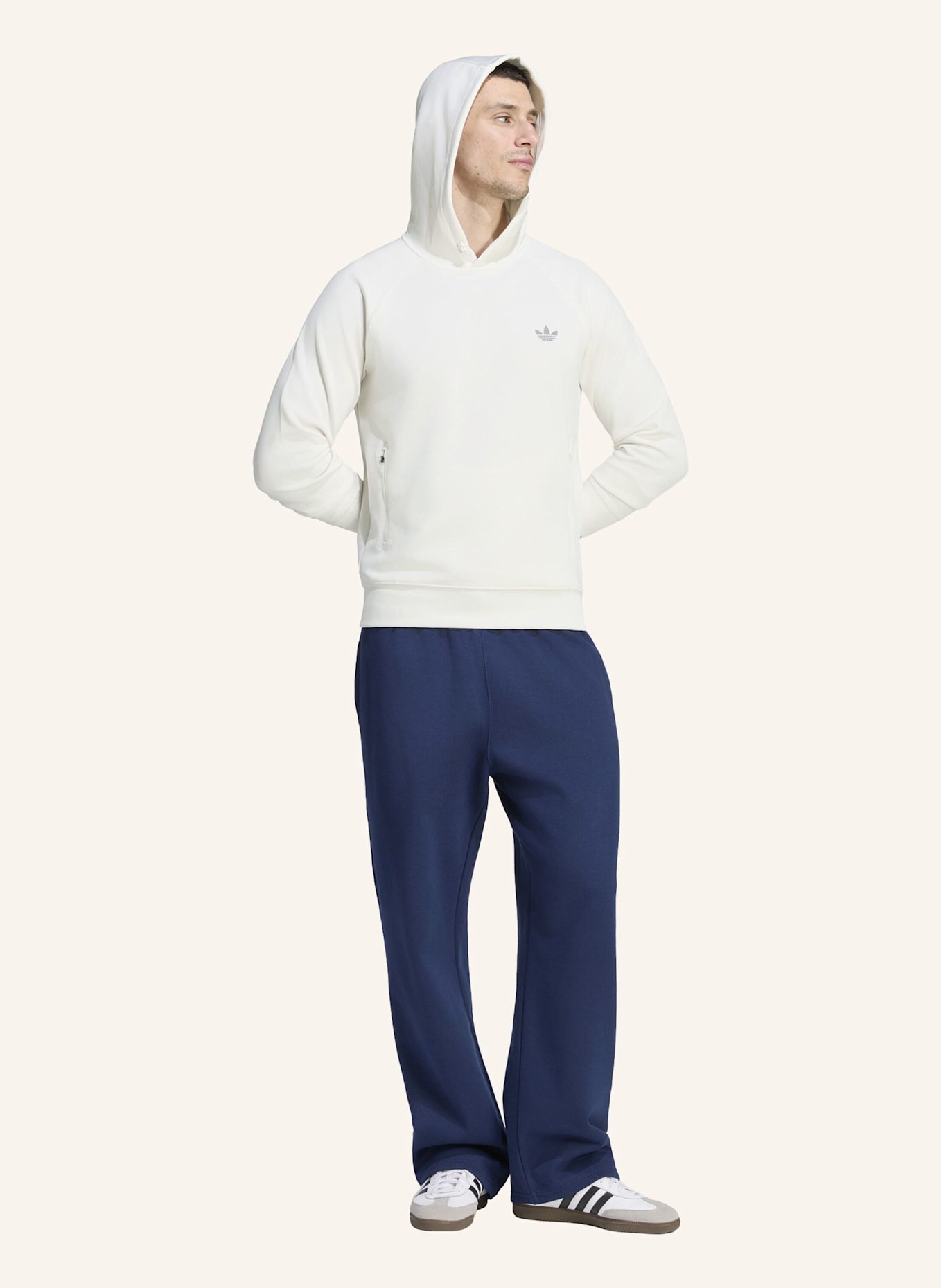 adidas Originals TREFOIL ESSENTIALS SPACER HOODIE: WEISS