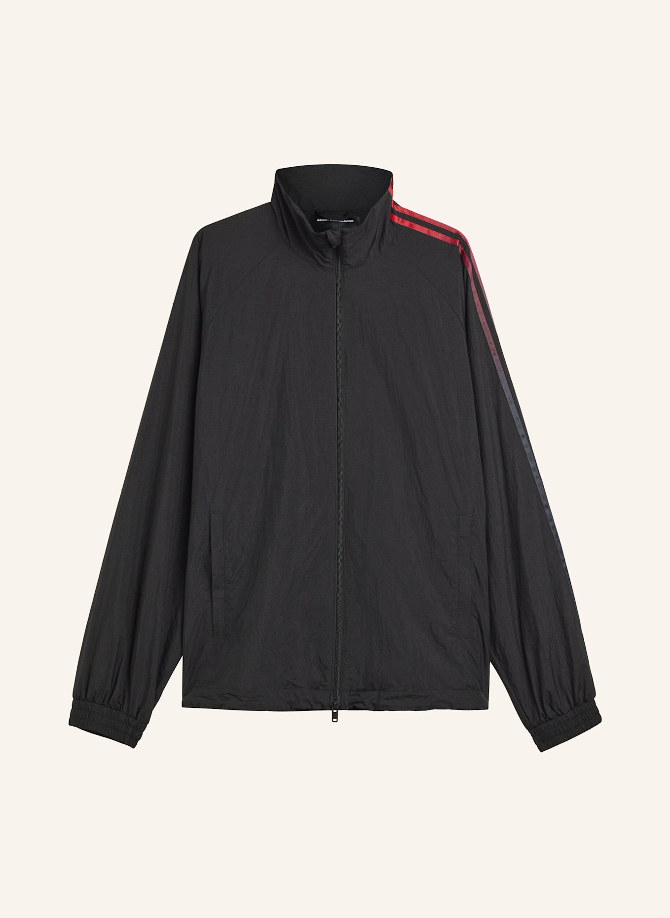Y-3 Y-3 3-STREIFEN-NYLON-TRAININGSJACKE MIT FARBVERLAUF: SCHWARZ