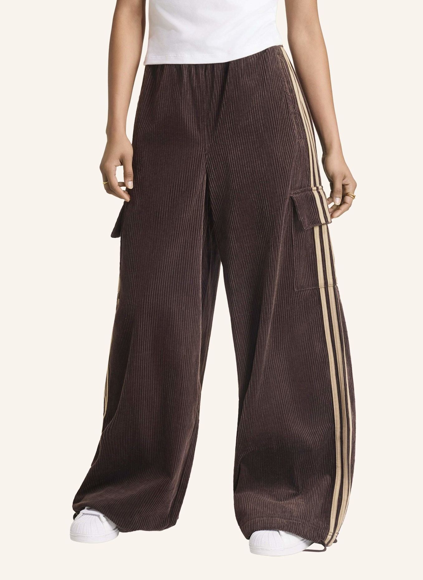 adidas Originals 3S CARGOHOSE, CORD: BRAUN