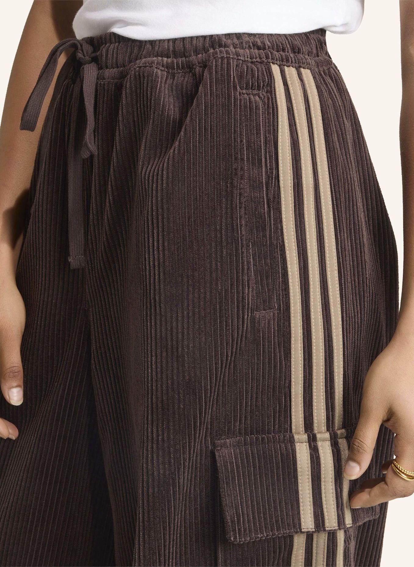 adidas Originals 3S CARGOHOSE, CORD: BRAUN