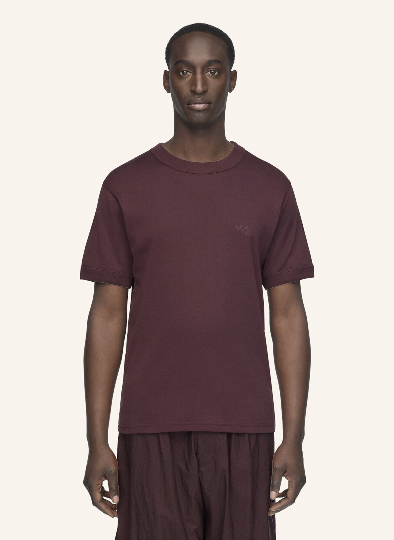Y-3 Y-3 T-SHIRT, SCHMALE PASSFORM: ROT