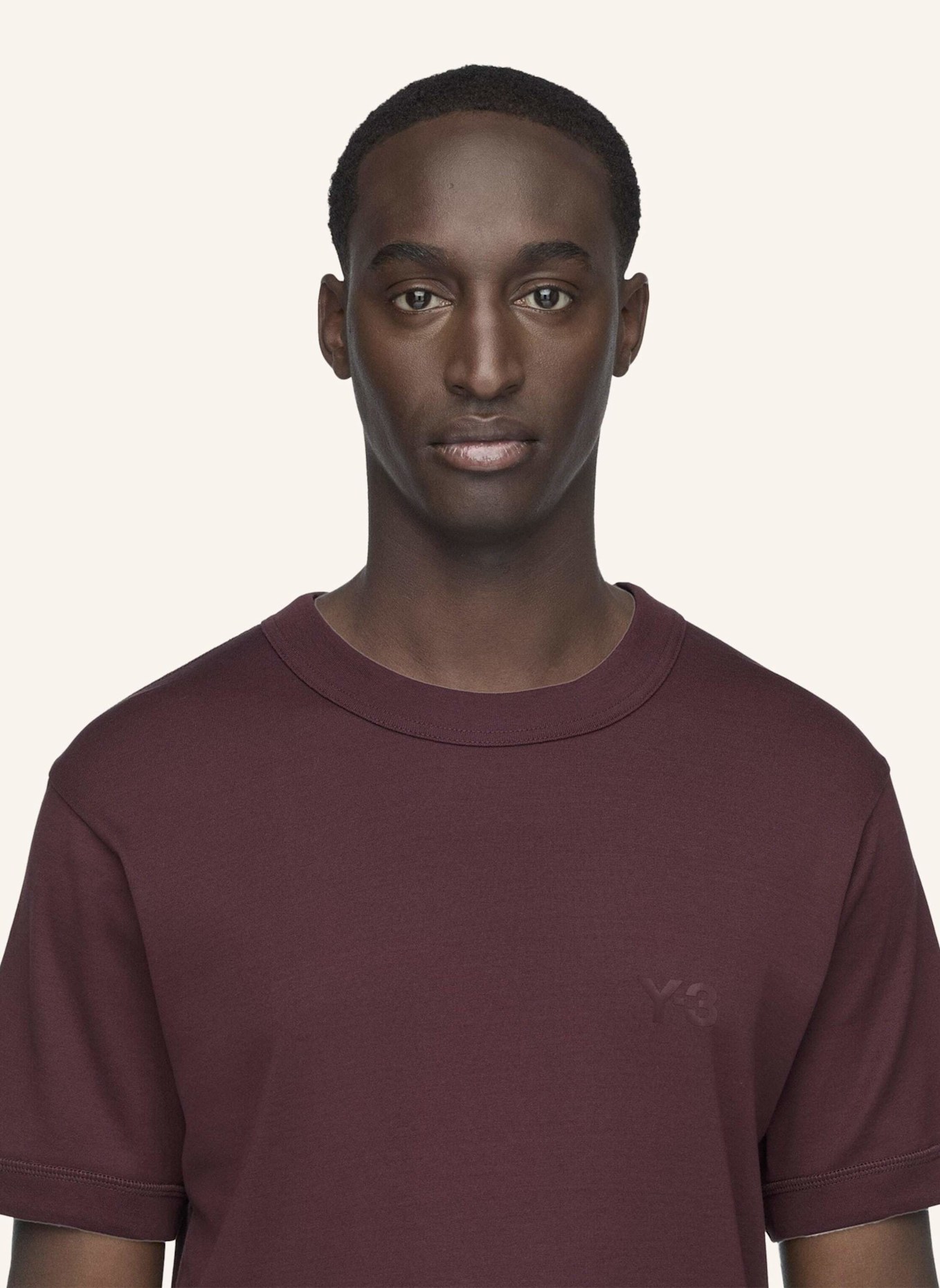 Y-3 Y-3 T-SHIRT, SCHMALE PASSFORM: ROT