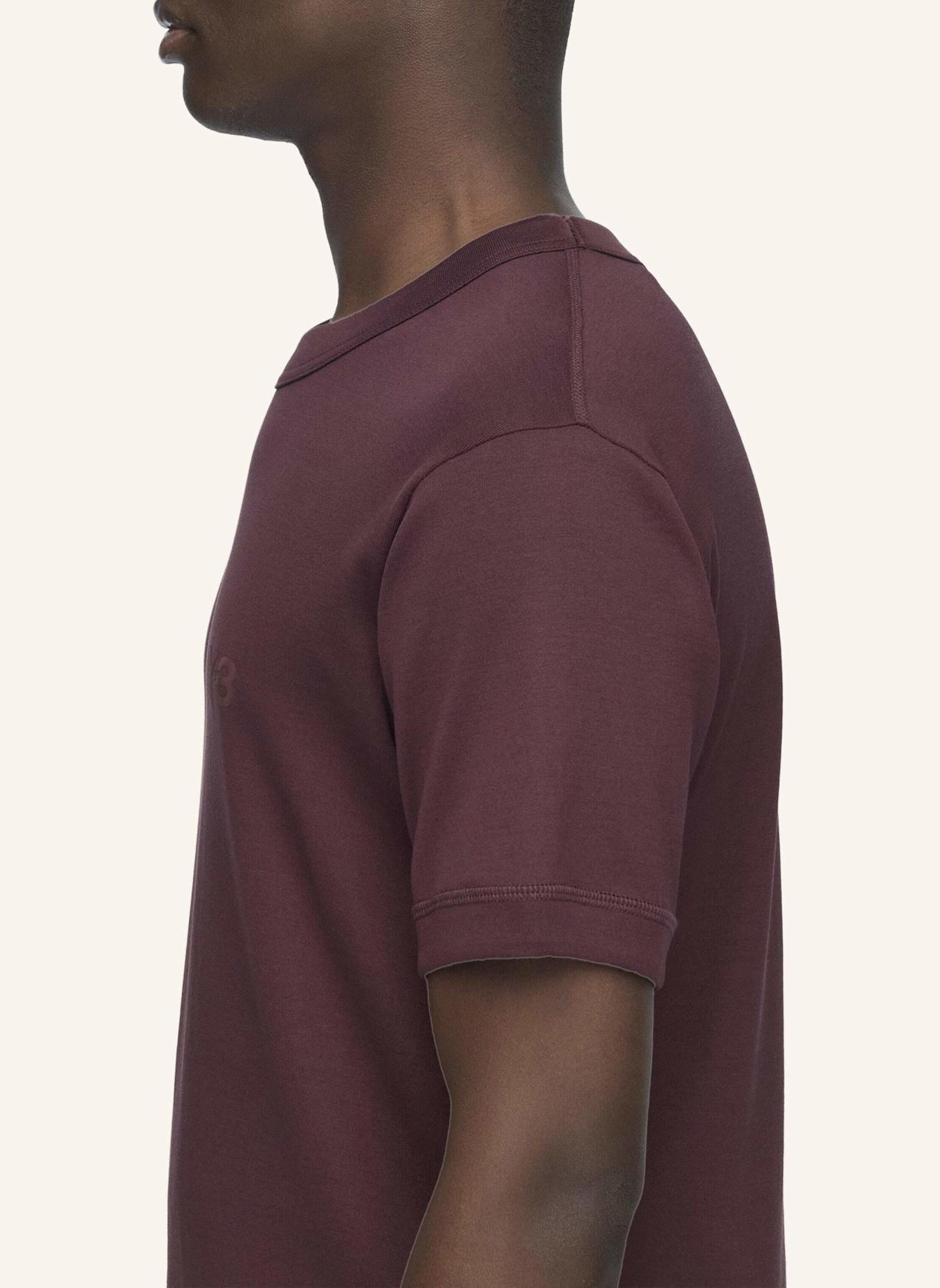 Y-3 Y-3 T-SHIRT, SCHMALE PASSFORM: ROT