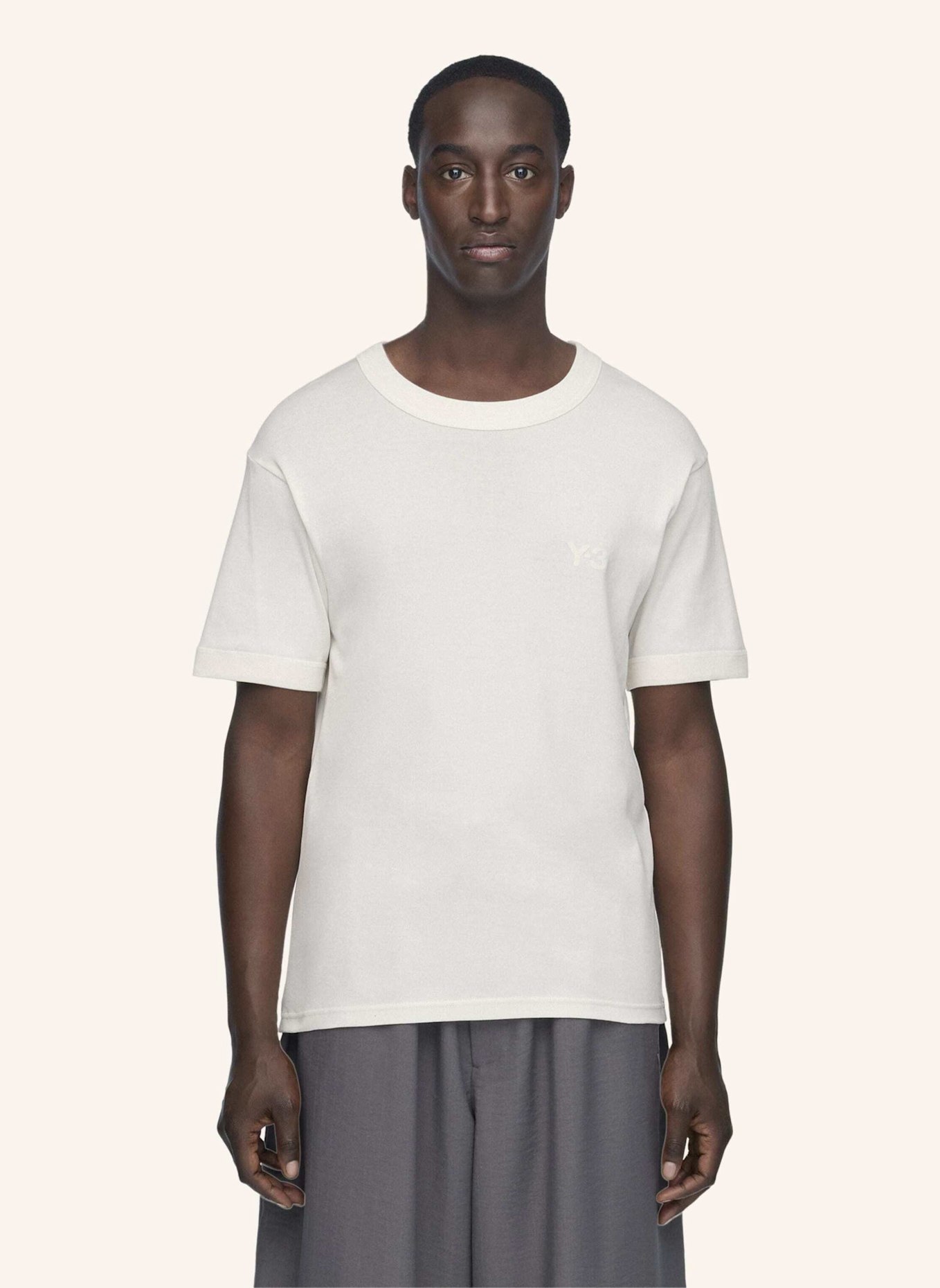 Y-3 Y-3 T-SHIRT, SCHMALE PASSFORM: WEISS