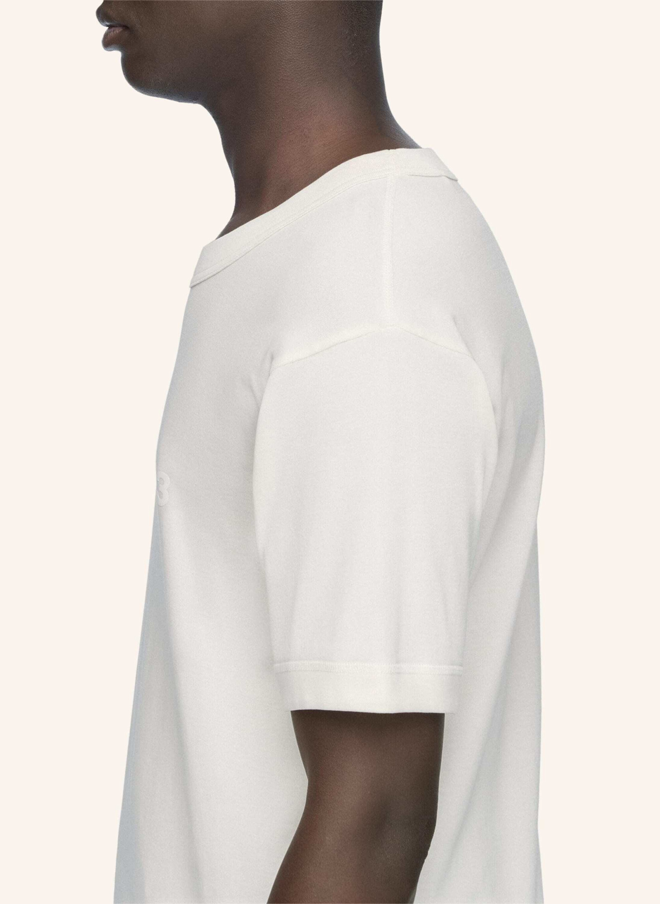 Y-3 Y-3 T-SHIRT, SCHMALE PASSFORM: WEISS