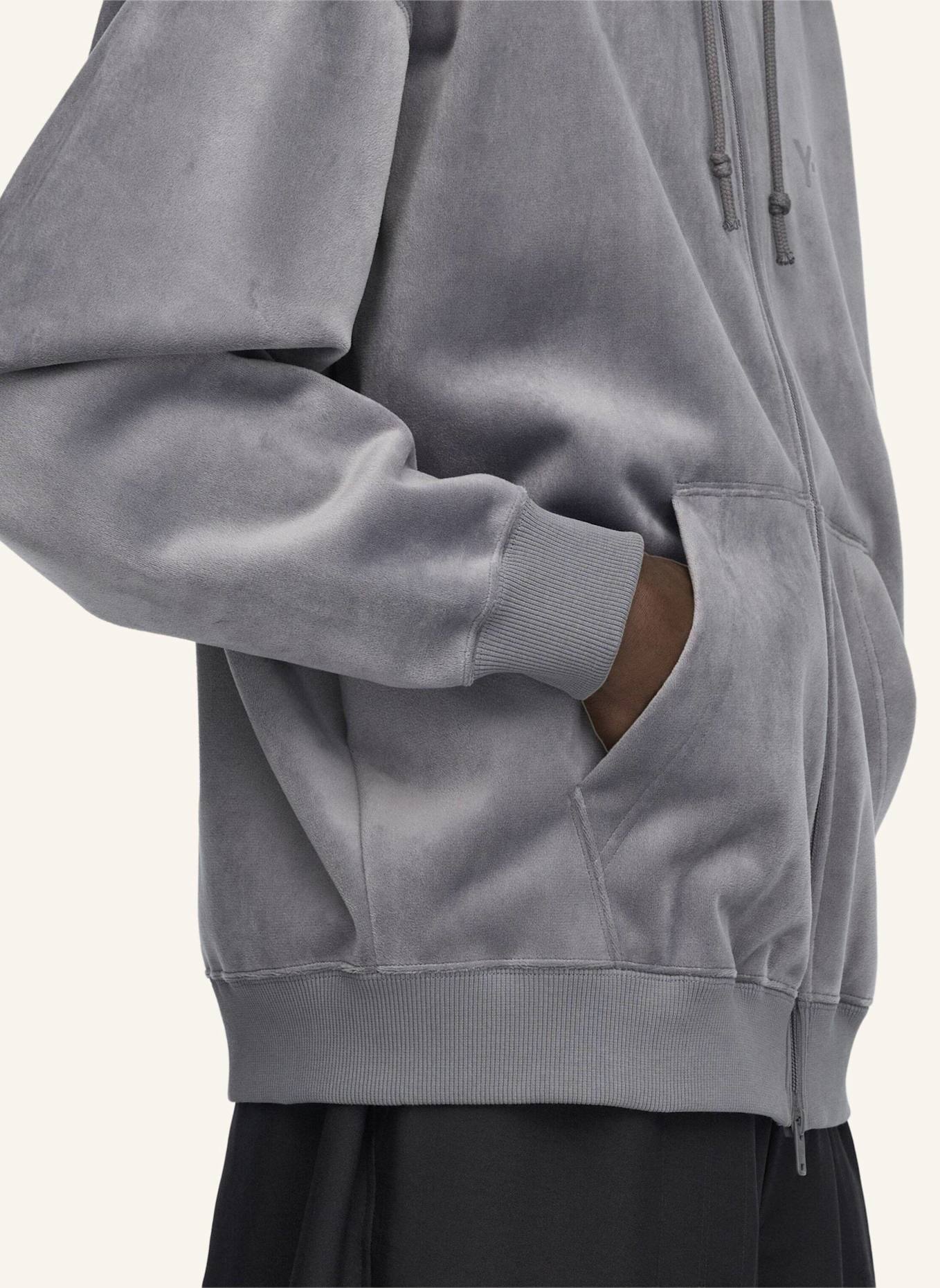Y-3 Y-3 KAPUZENJACKE, SAMTCORD: GRAU