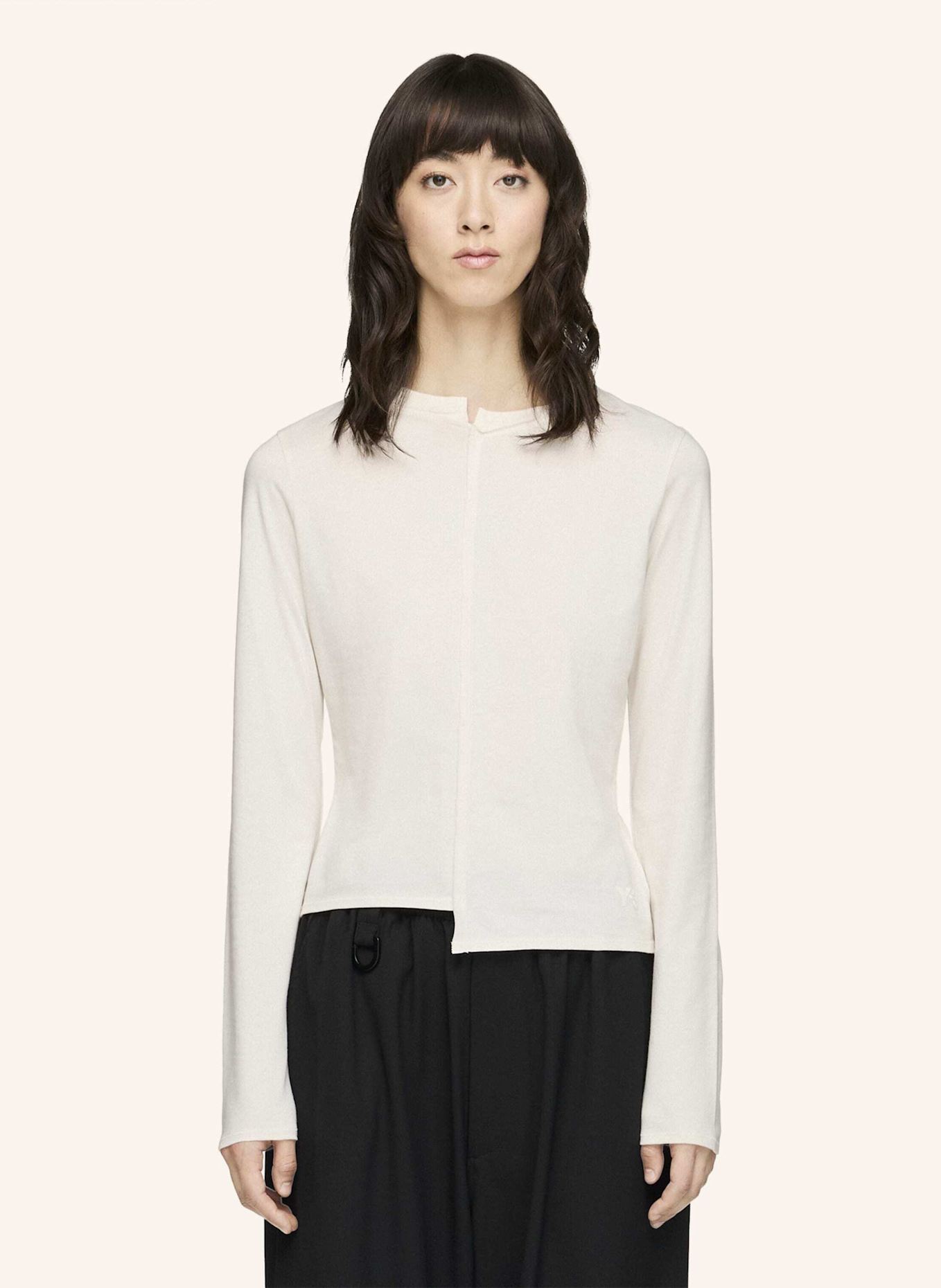 Y-3 Y-3 FITTED LONGSLEEVE: WEISS