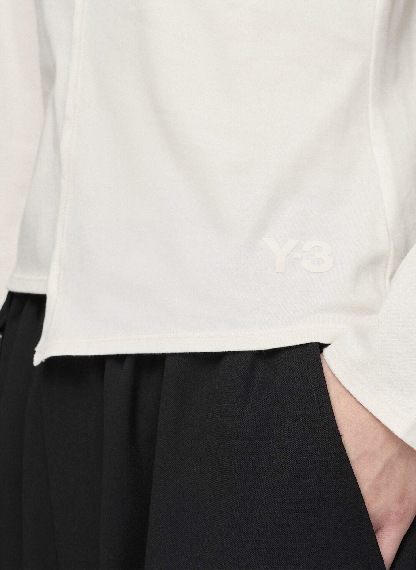 Y-3 Y-3 FITTED LONGSLEEVE: WEISS