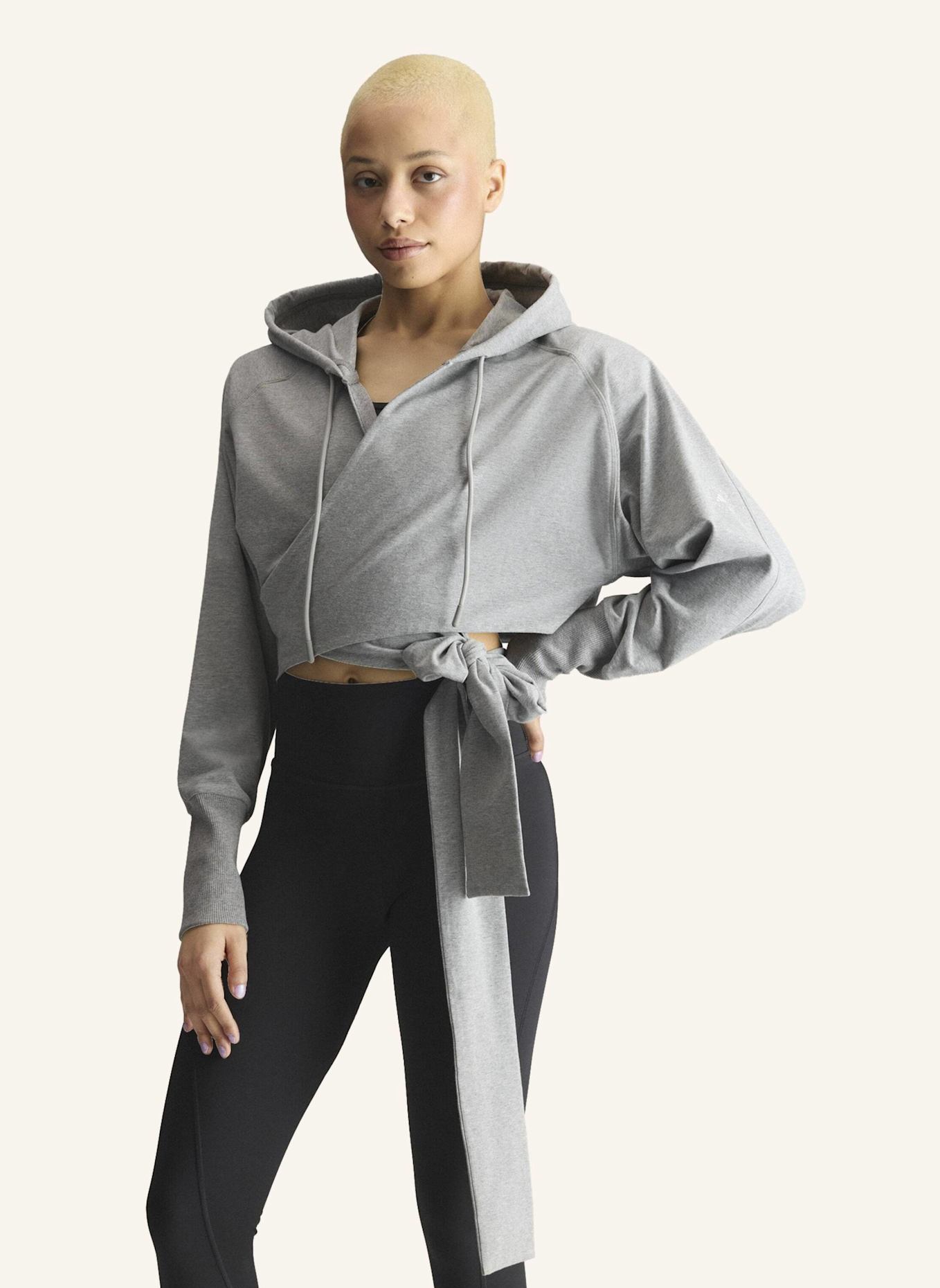 adidas by Stella McCartney ADIDAS BY STELLA MCCARTNEY WRAP HOODIE: BRAUN