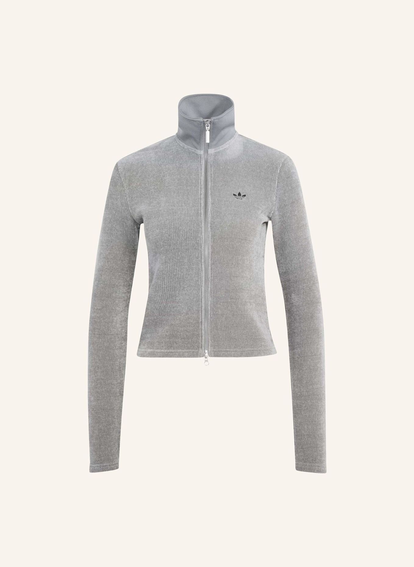 adidas Originals PREM ESS CHENILLE CARDIGAN, REISSVERSCHLUSS: GRAU