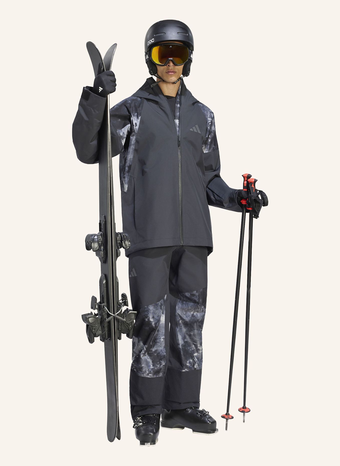 adidas TERREX TERREX XPERIOR HYBRID JACKE, SPRÜHGEFÄRBT, PRIMEKNIT, CLIMAPROOF+: SCHWARZ