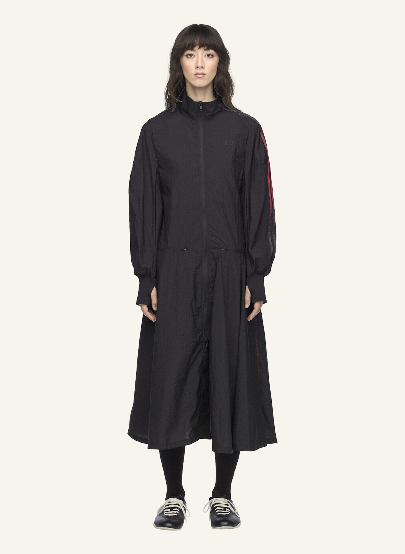 Y-3 Y-3 TRAININGSKLEID, NYLON, 3-STREIFEN, FARBVERLAUF: SCHWARZ
