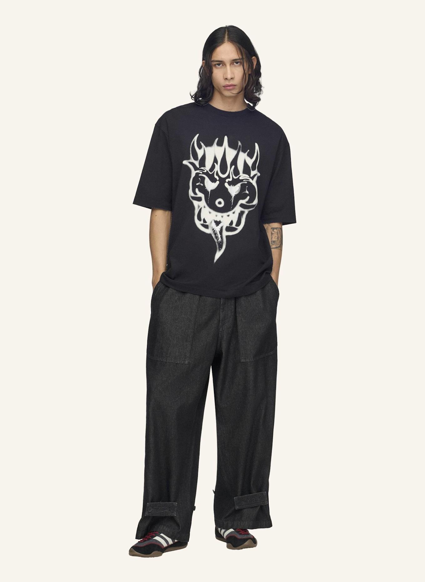 Y-3 Y-3 CHITO GRAPHIC T-SHIRT, KURZÄRMELIG: SCHWARZ