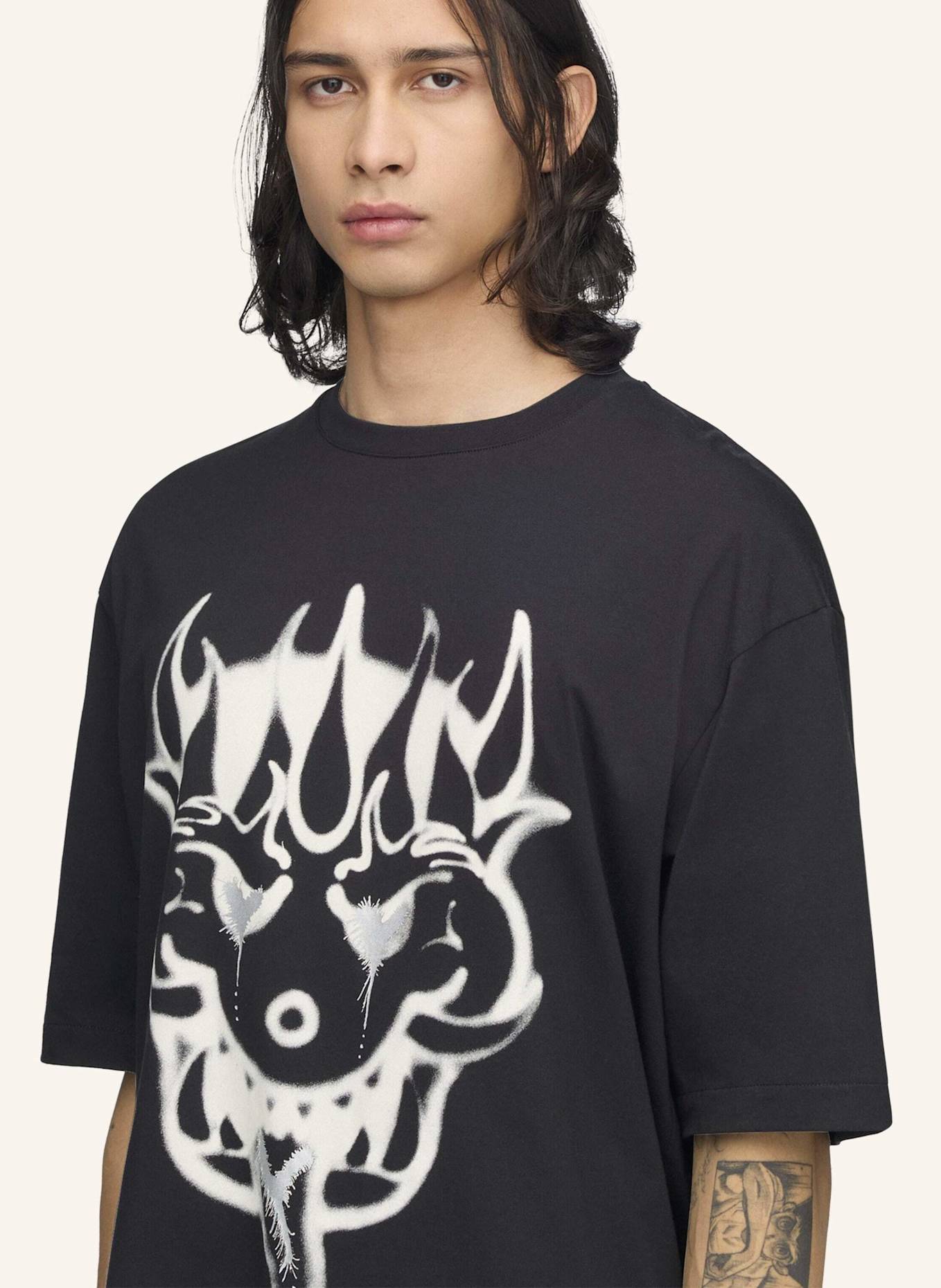 Y-3 Y-3 CHITO GRAPHIC T-SHIRT, KURZÄRMELIG: SCHWARZ