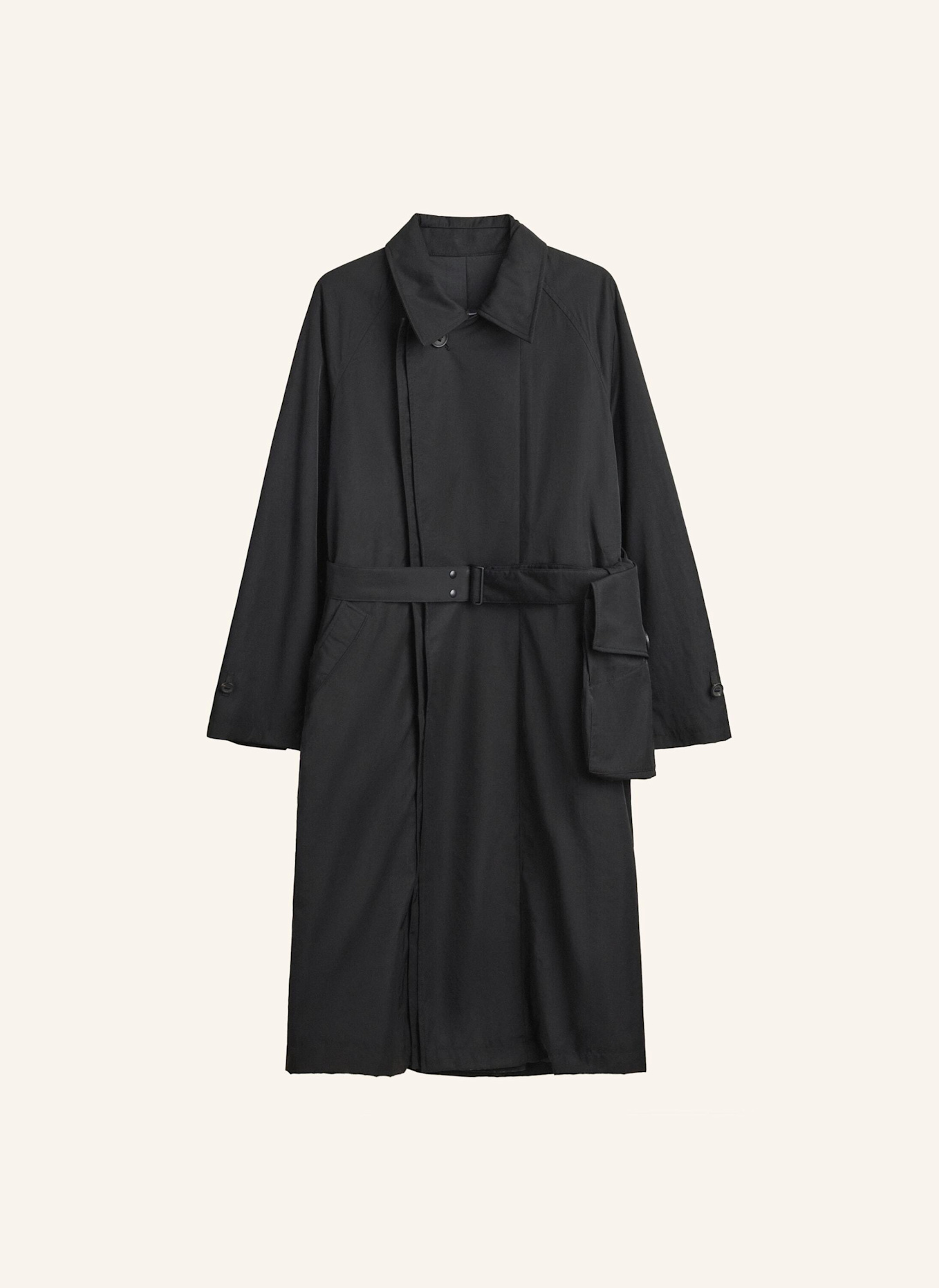 Y-3 Y-3 MANTEL AUS GESPONNENEM NYLON: SCHWARZ