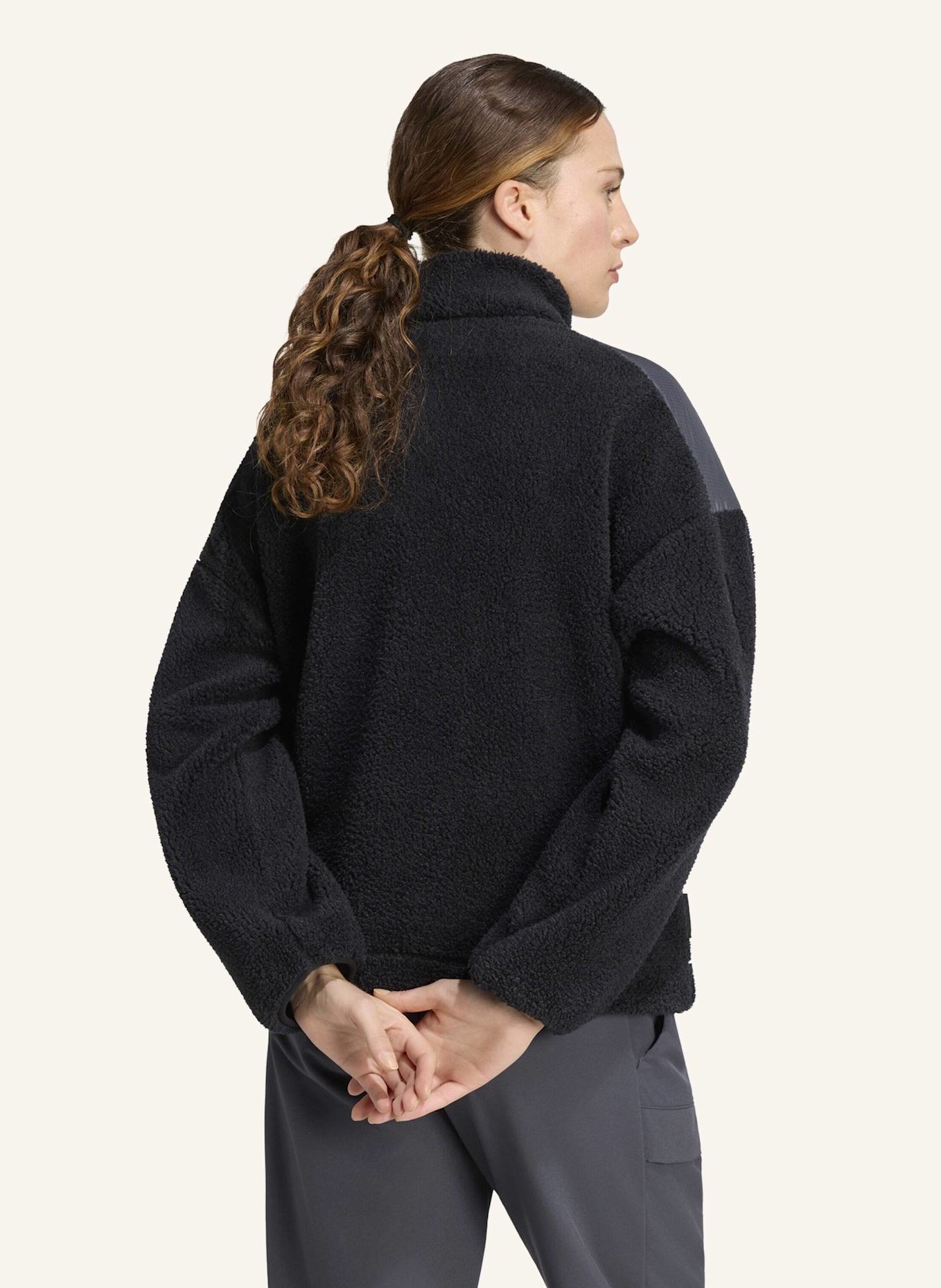 adidas TERREX TERREX XPLORIC CLIMAWARM PULLOVER, FLAUSCHIGES MATERIAL, DRUCKKNOPFKRAGEN: SCHWARZ