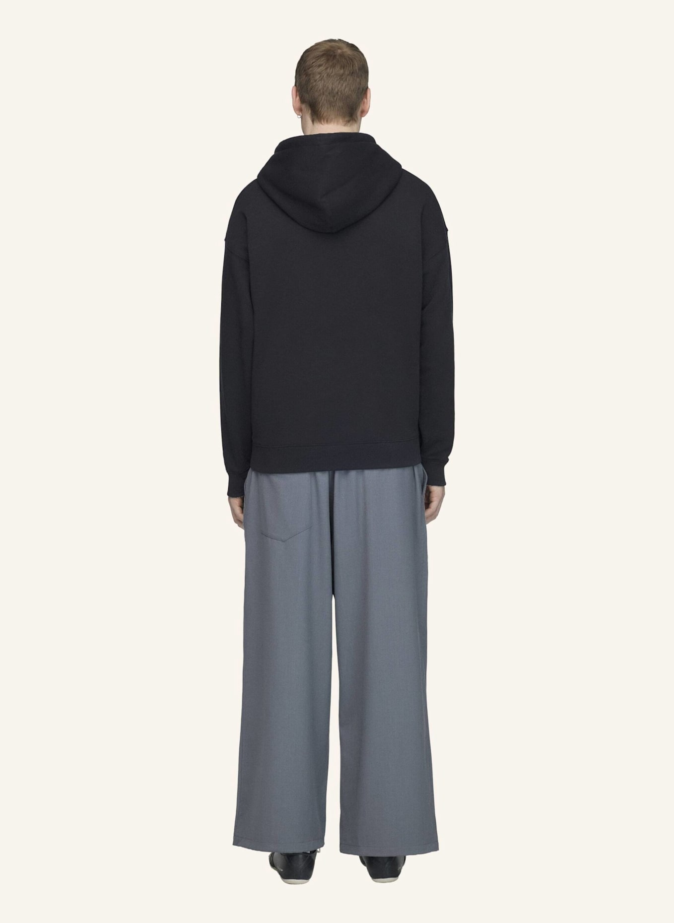 Y-3 Y-3 LIQUID LOGO KAPUZENJACKE, FRENCH TERRY: SCHWARZ