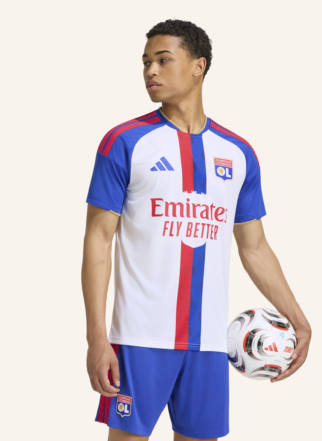 adidas OLYMPIQUE LYON 26/27 HEIMTRIKOT: WEISS