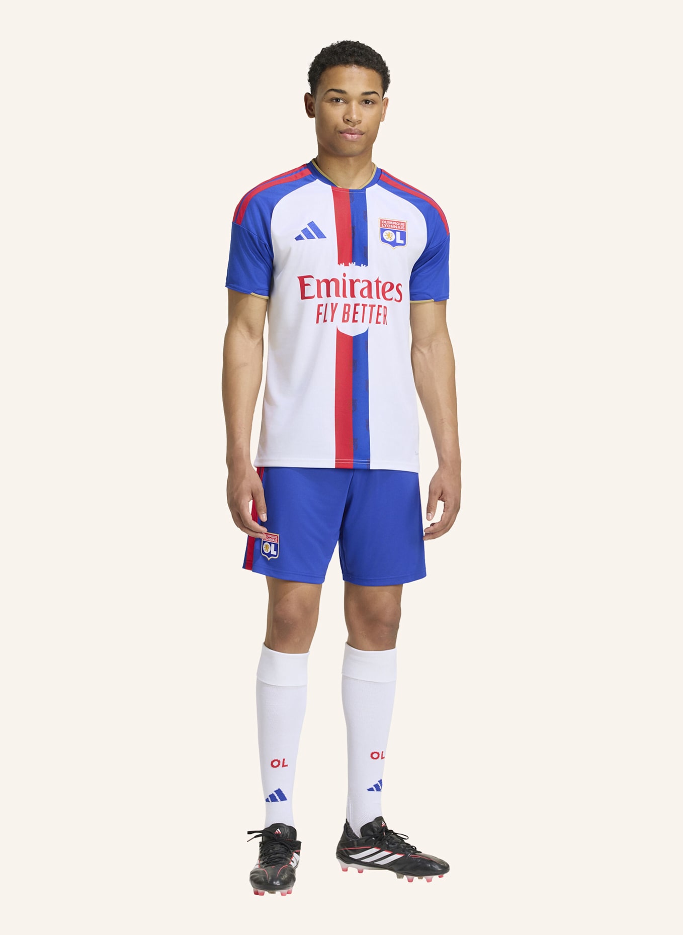 adidas OLYMPIQUE LYON 26/27 HEIMTRIKOT: WEISS