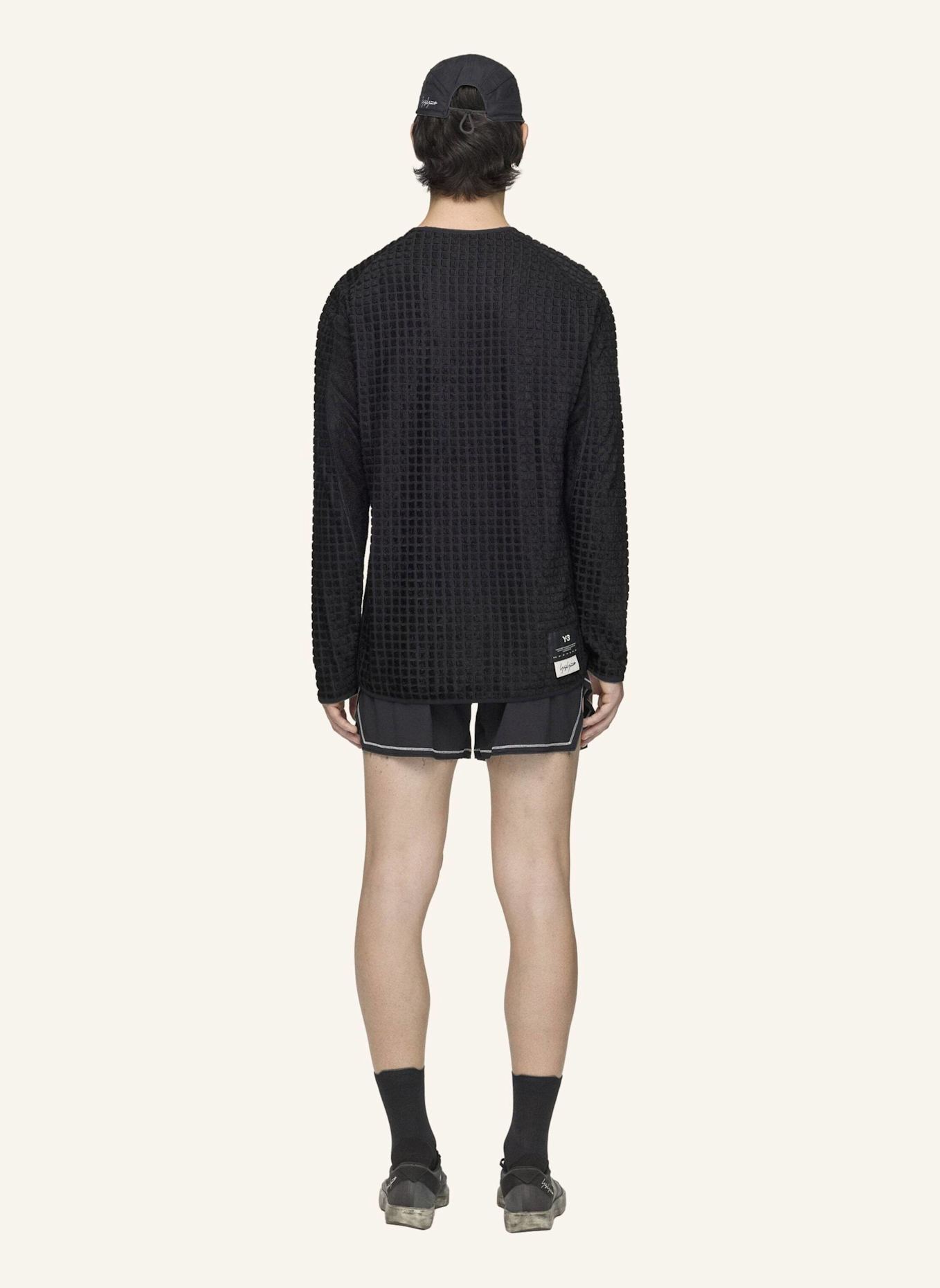 Y-3 Y-3 RUNNING T-SHIRT, LANGÄRMELIG, WENDEDESIGN: SCHWARZ