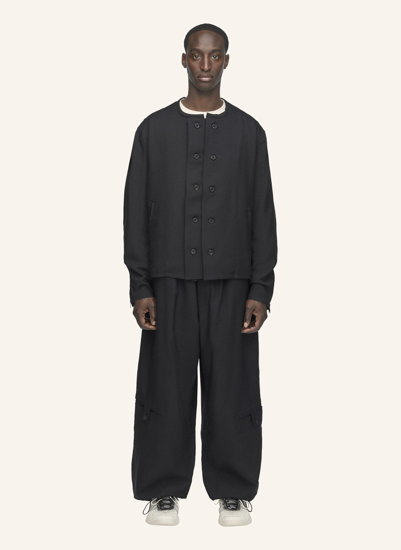 Y-3 Y-3 SPORT UNIFORM HOSE, INDIVIDUELLE LÄNGE: SCHWARZ