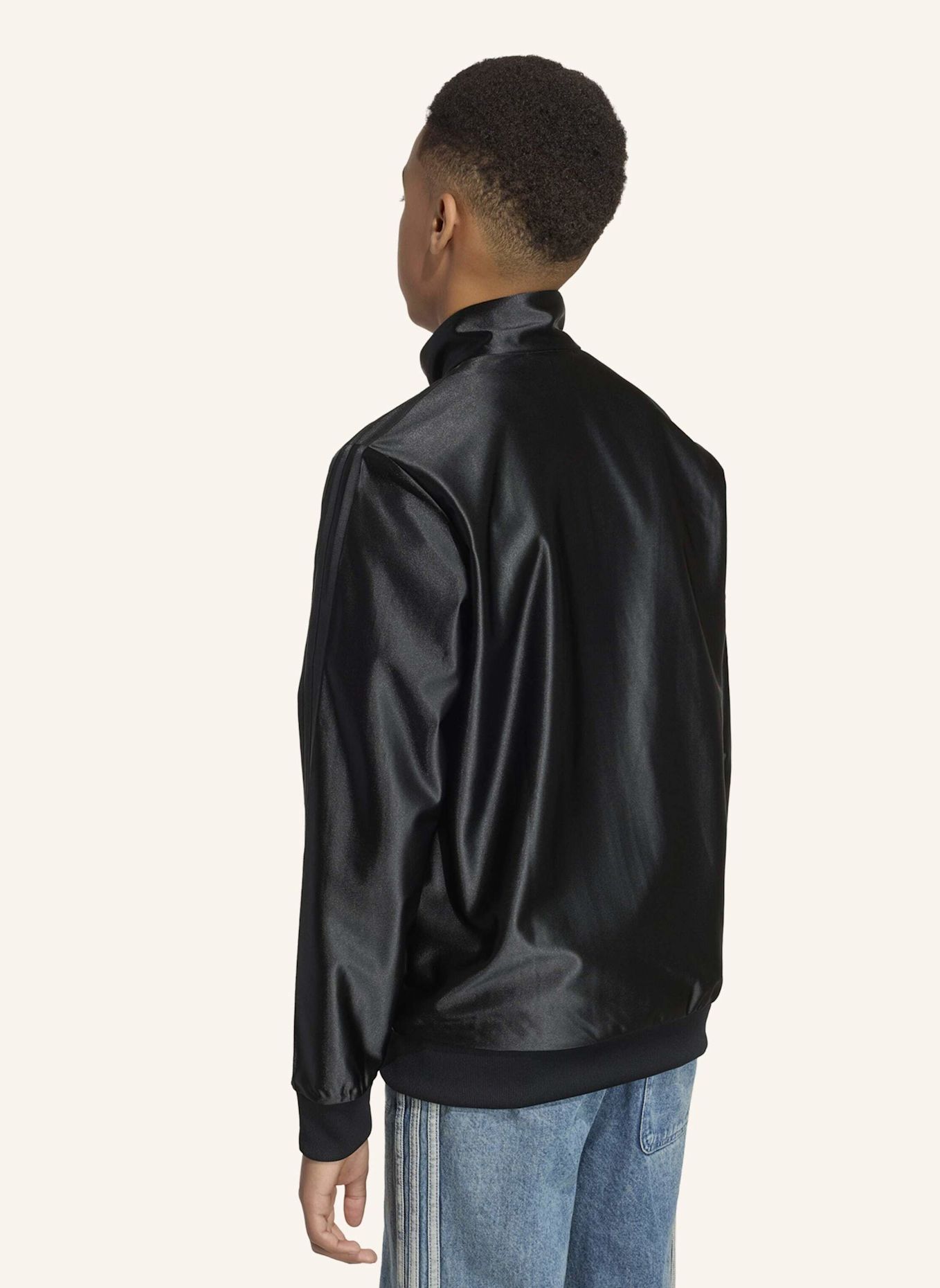 adidas Originals FIREBIRD METALLIC TRACK TOP: SCHWARZ
