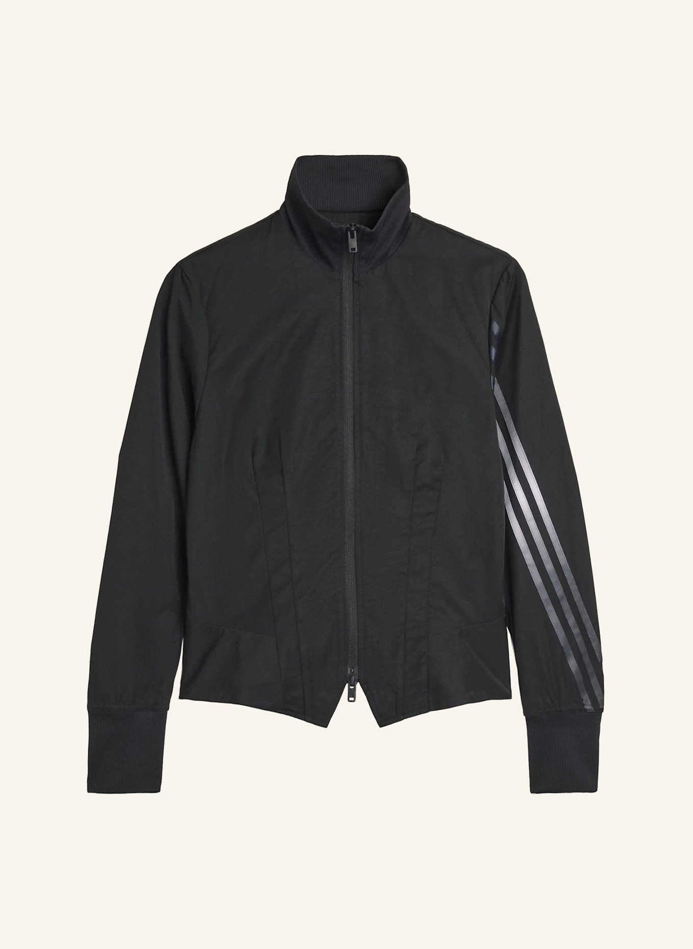 Y-3 Y-3 3-STREIFEN NYLON-TRAININGSJACKE MIT FARBVERLAUF: SCHWARZ