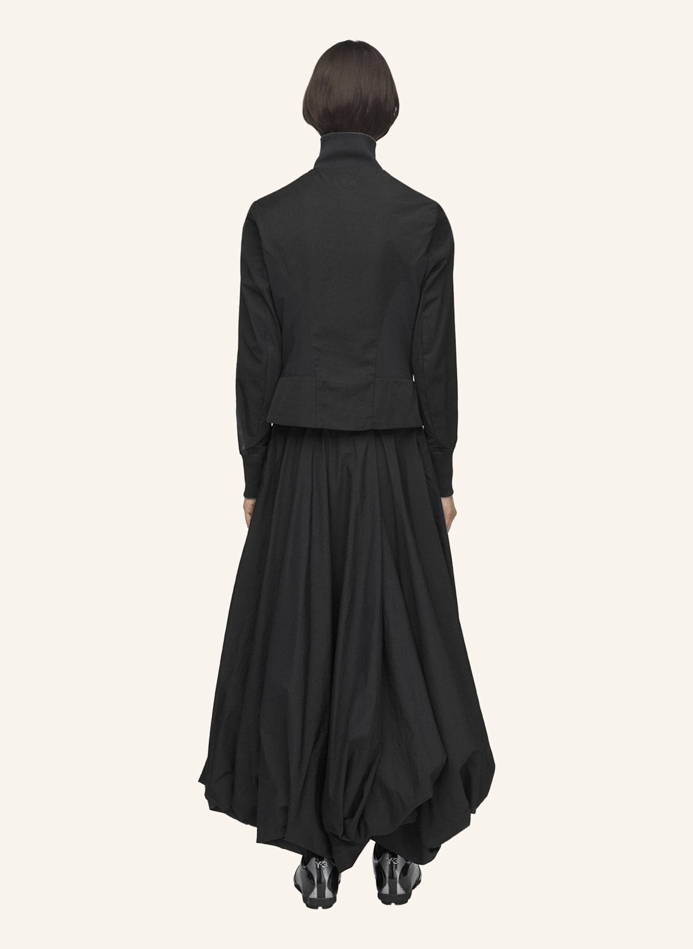 Y-3 Y-3 3-STREIFEN NYLON-TRAININGSJACKE MIT FARBVERLAUF: SCHWARZ