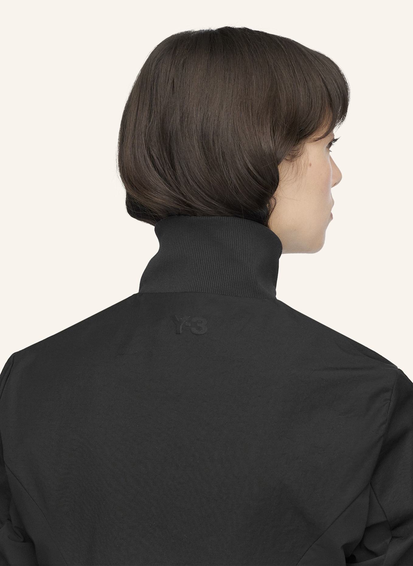 Y-3 Y-3 3-STREIFEN NYLON-TRAININGSJACKE MIT FARBVERLAUF: SCHWARZ