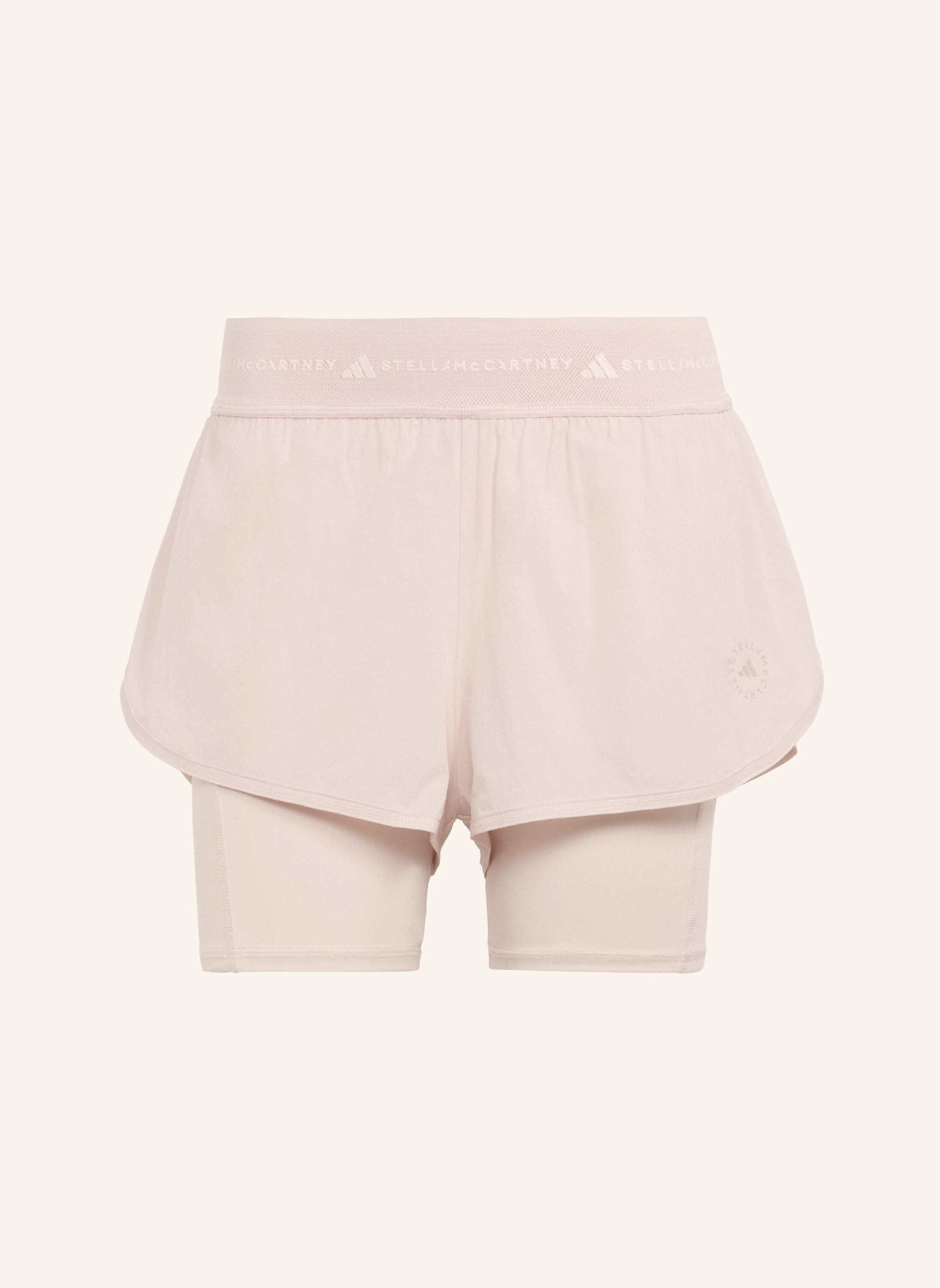 adidas by Stella McCartney ADIDAS BY STELLA MCCARTNEY TRAINING 2-IN-1 SHORTS: ROSA