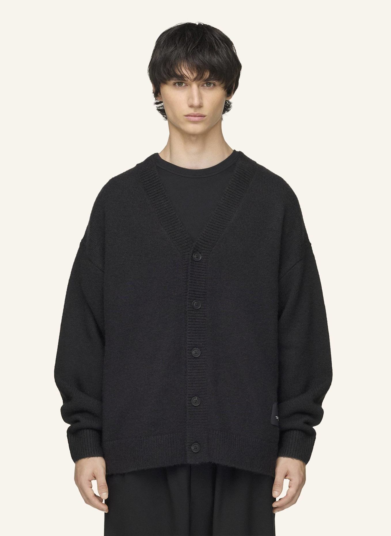 Y-3 Y-3 CHITO GRAFIK STRICKJACKE: SCHWARZ