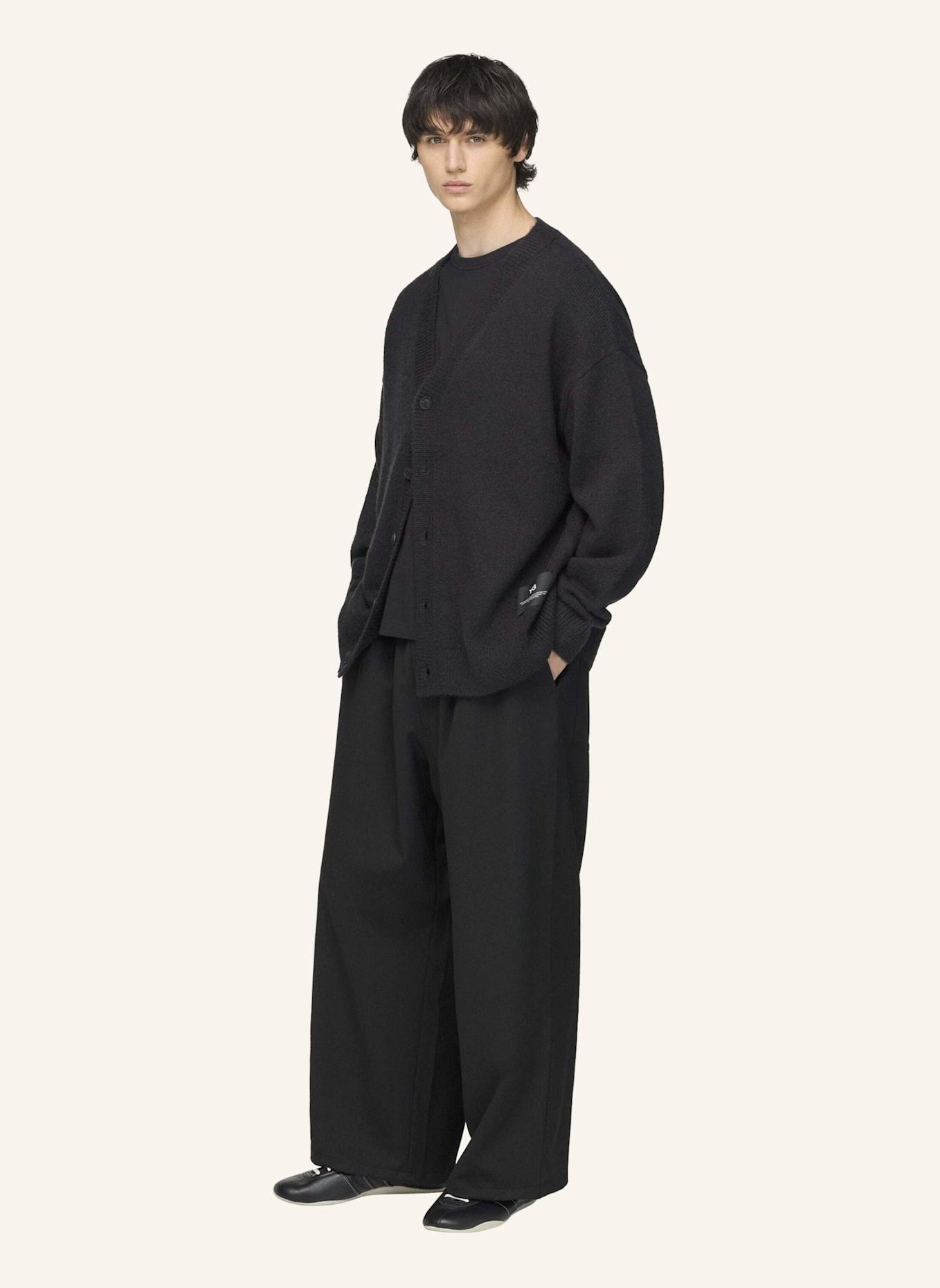 Y-3 Y-3 CHITO GRAFIK STRICKJACKE: SCHWARZ