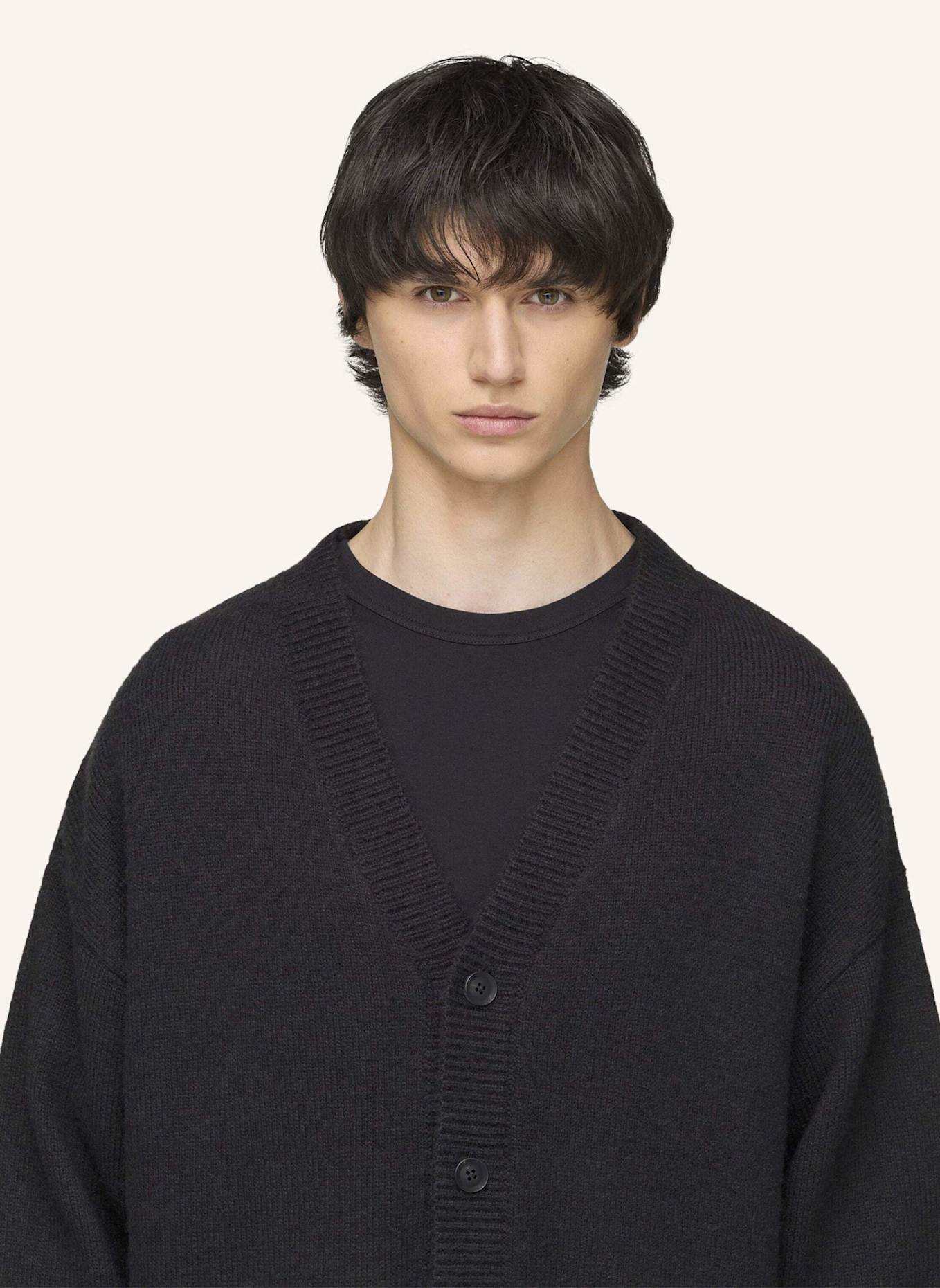 Y-3 Y-3 CHITO GRAFIK STRICKJACKE: SCHWARZ