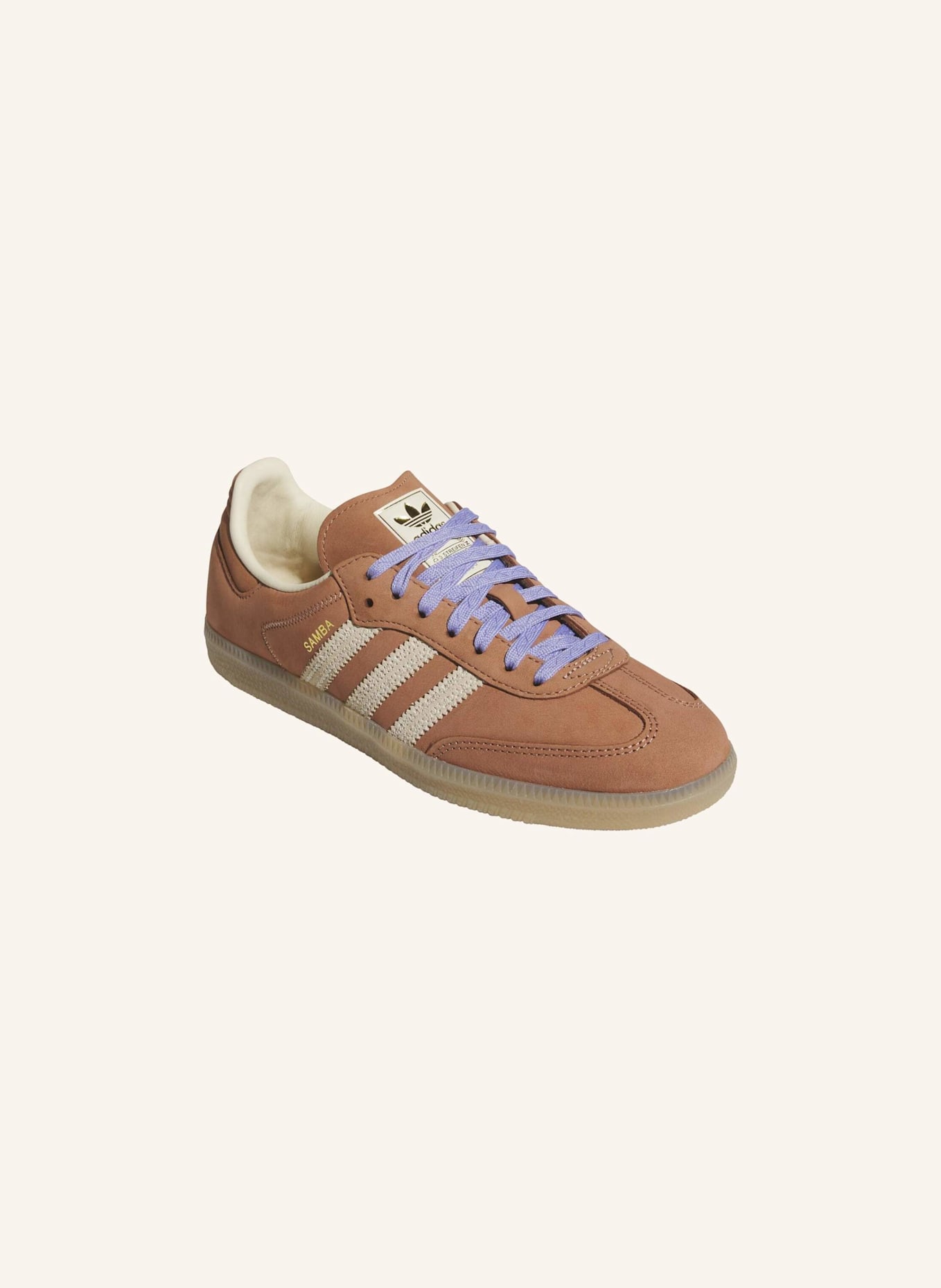adidas Originals SAMBA OG SCHUH: SCHWARZ/ CREME/ LILA