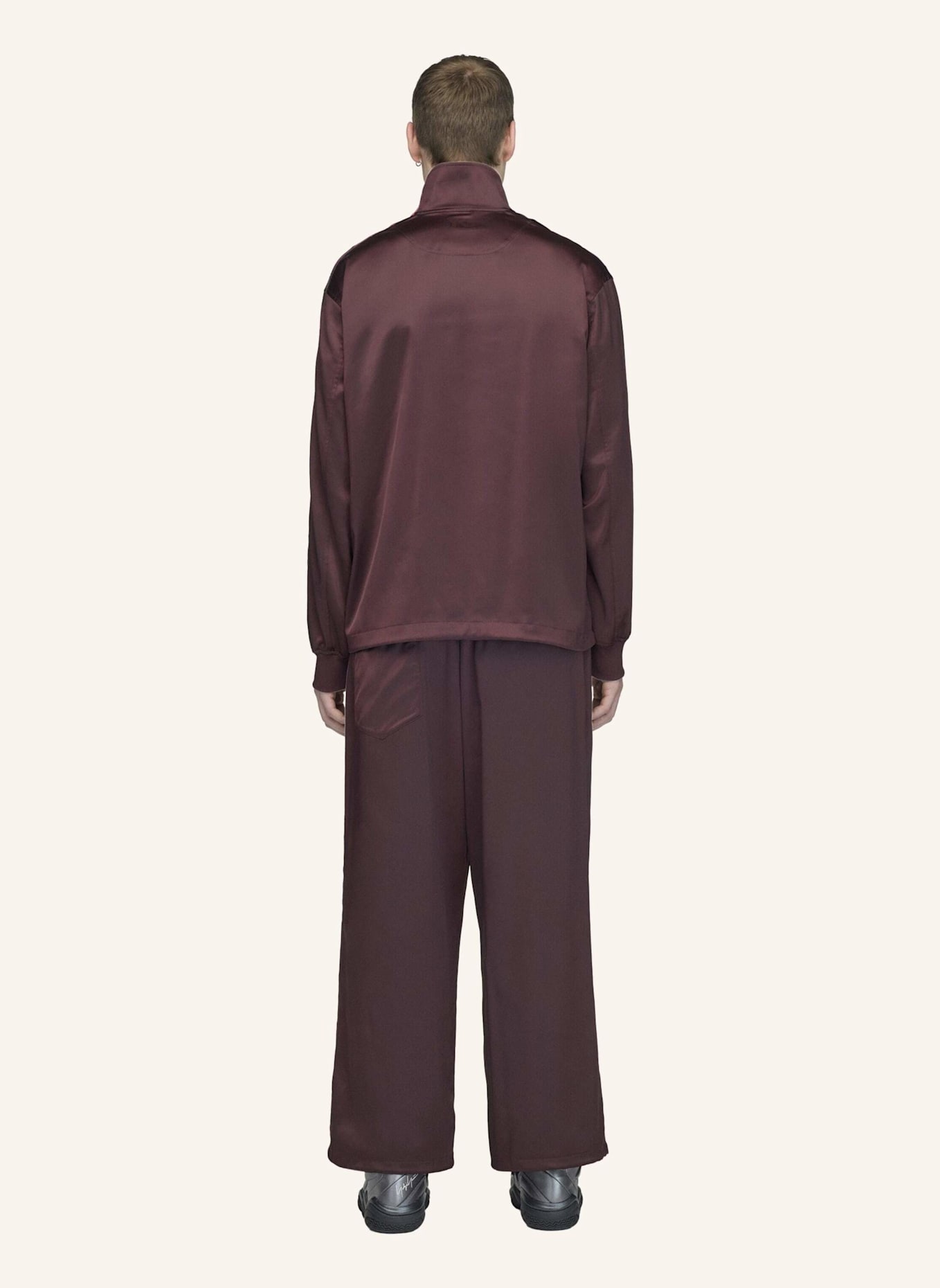 Y-3 Y-3 3-STREIFEN TRAININGSHOSE, SATIN, FARBVERLAUF: ROT