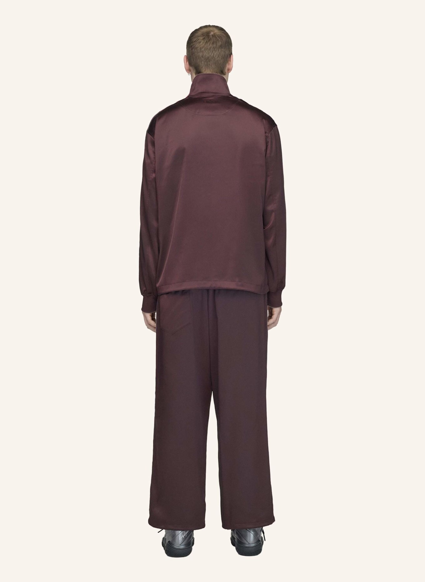 Y-3 Y-3 SATIN GRADIENT 3-STREIFEN TRAININGSJACKE: ROT