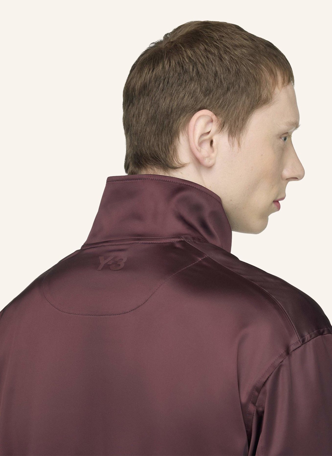 Y-3 Y-3 SATIN GRADIENT 3-STREIFEN TRAININGSJACKE: ROT